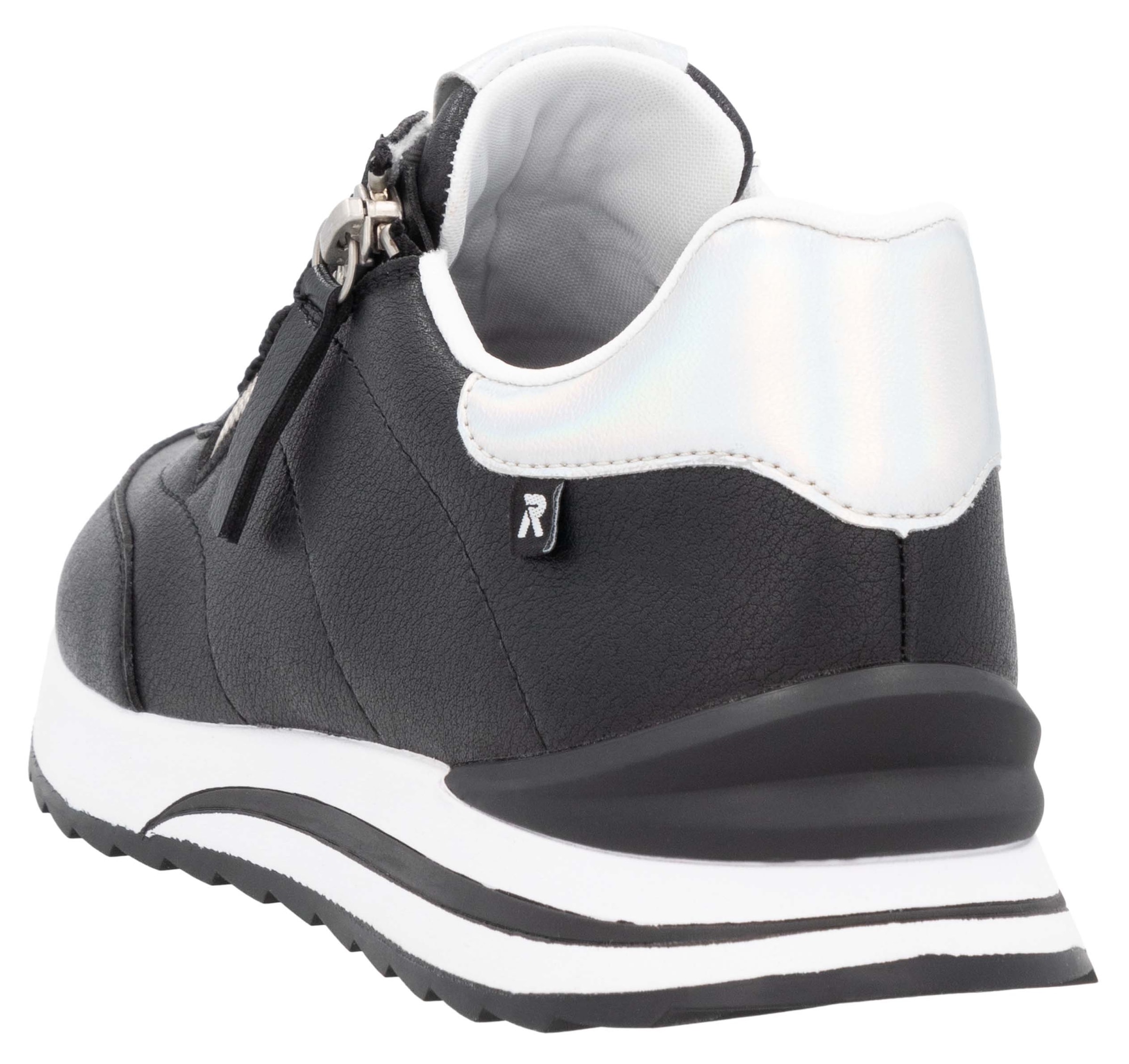 RIEKER Sport Plateausneaker, Freizeitschuh, Halbschuh, Schürschuh in schmaler Form