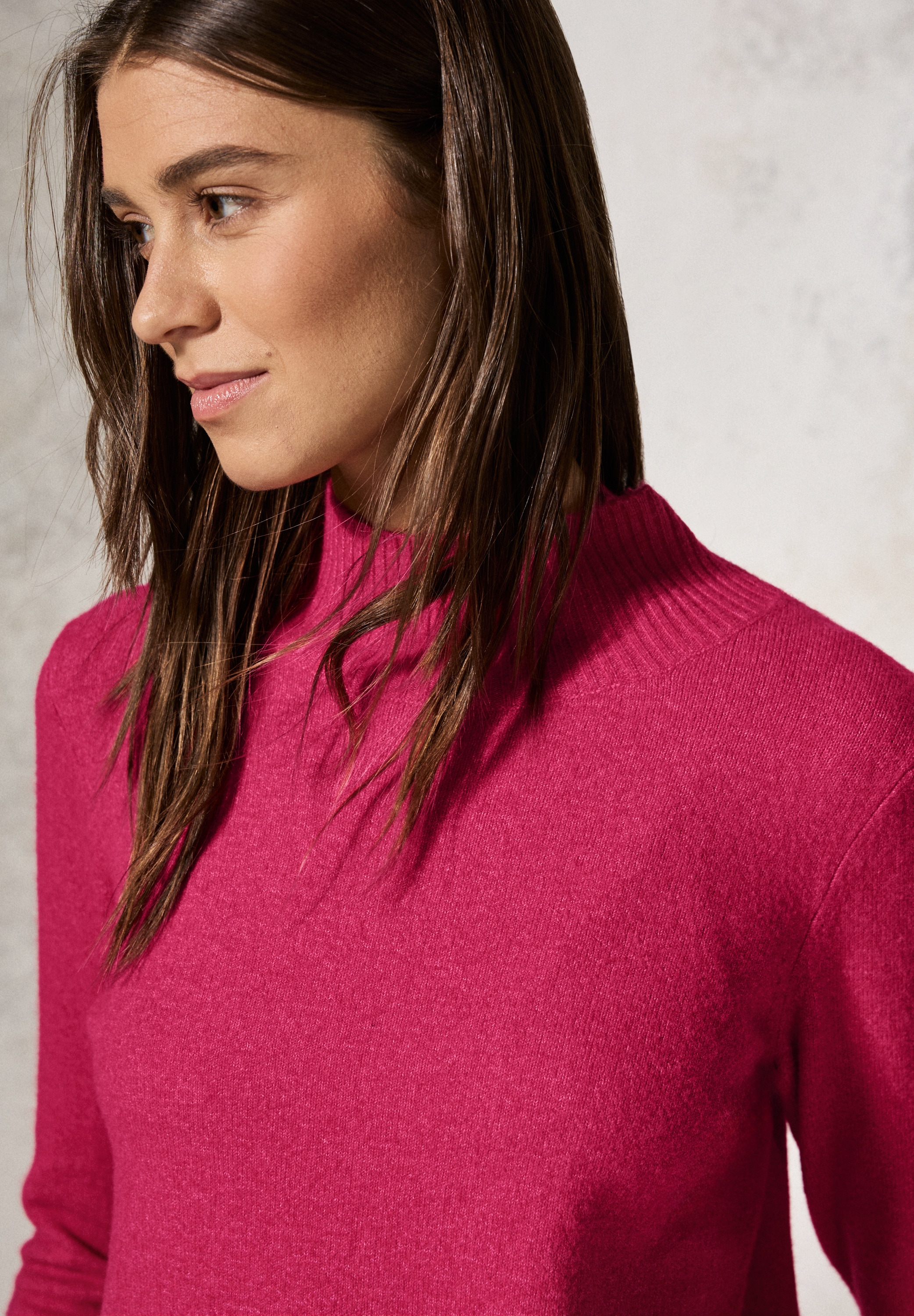 Cecil Strickpullover, mit Stehkragen