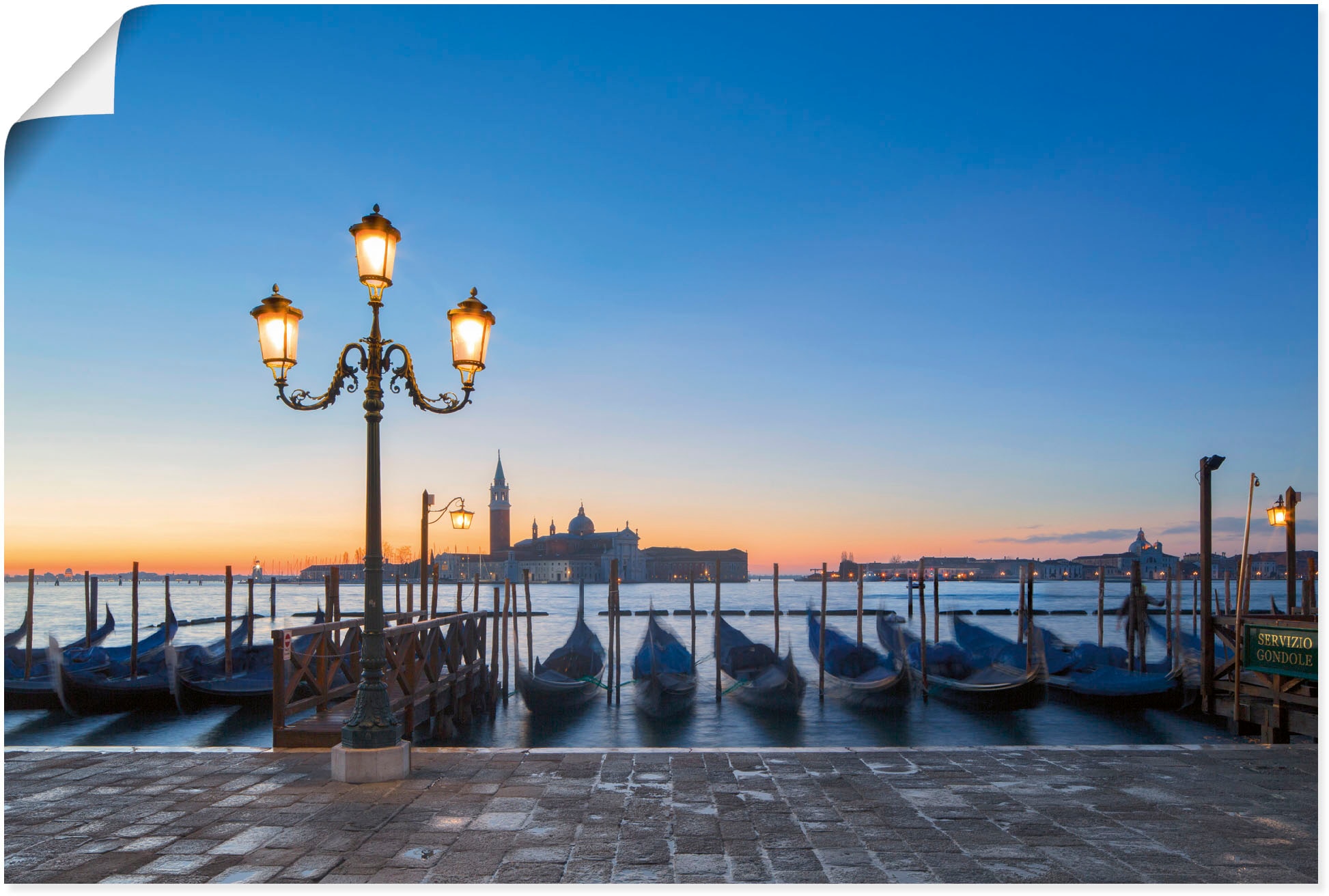 Artland Wandbild »Venedig Hafen«, Venedig, kaufen oder Wandaufkleber Poster als St.), (1 Leinwandbild, versch. Alubild, auf Größen in Raten