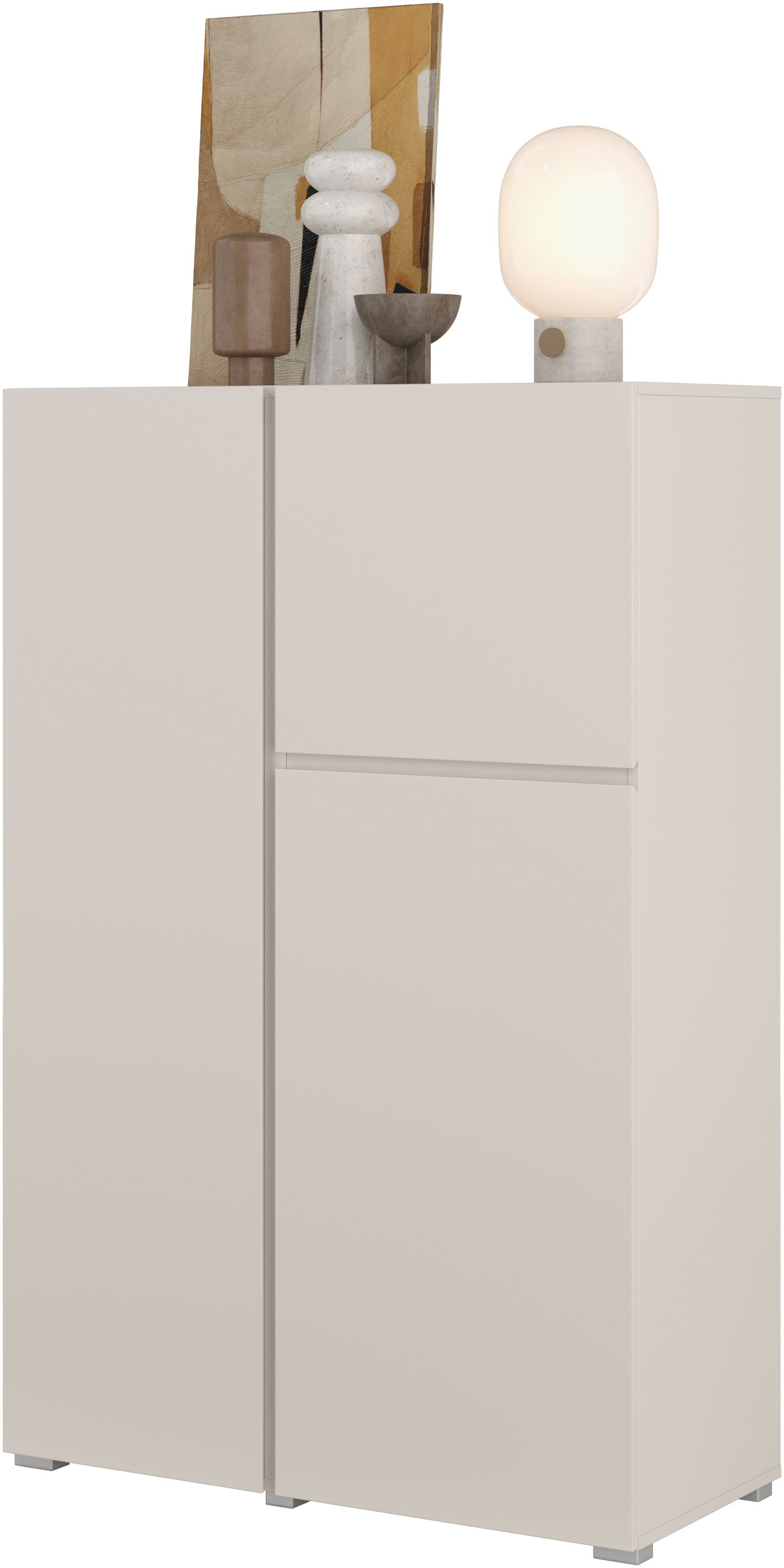 OTTO home Highboard »Metric,Breite 92cm, moderne grifflose Hochkommode 3 Türen,Highboard« Hochschrank mit viel Stauraum, Einlegeböden verstellbar, Türkommode