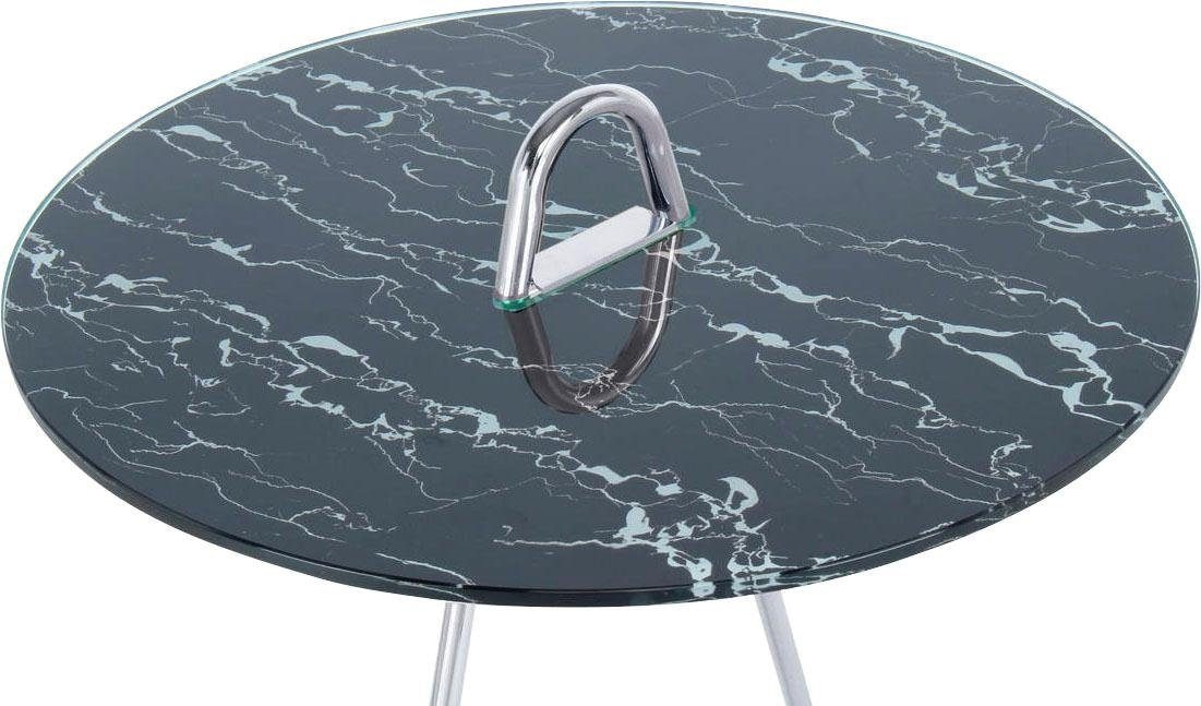 Kayoom Beistelltisch »Pendulum 525, mit runder Tischplatte« 1 Stk. tlg. Marmoroptik, Gestell im Pendel-Design, praktisch tragbar