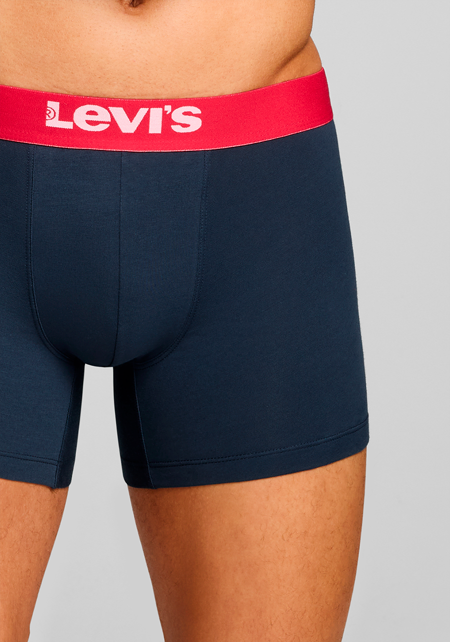 Levi's® Boxershorts »LEVIS MEN SLD BASC BOXER BRIEF ORG CO 2P«, (Packung, 2er Pack), mit breitem Logobund