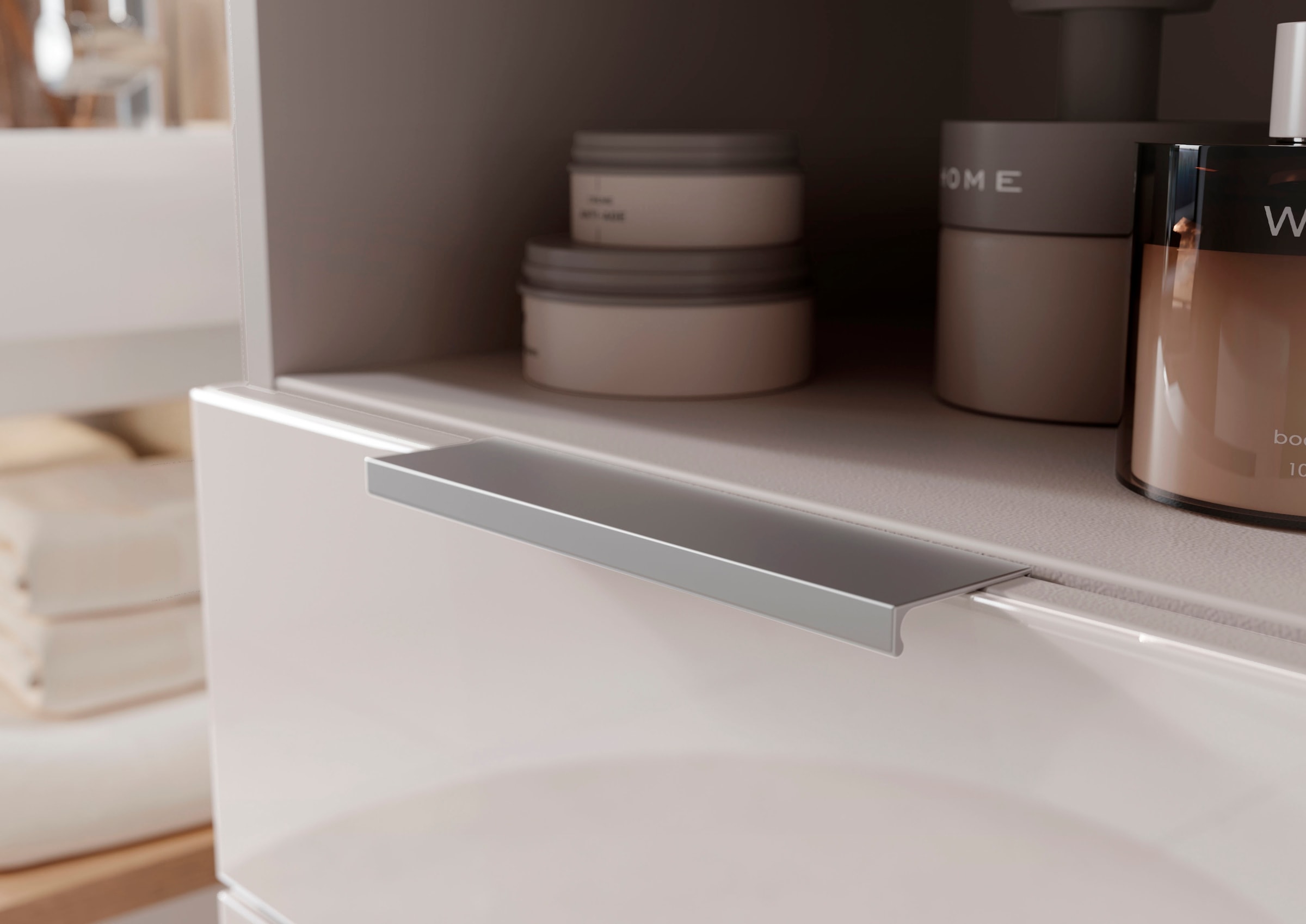 GERMANIA Waschbeckenunterschrank »Tavira« 1 Stk. tlg. Waschbeckenunterschrank mit Glasfronten und Siphonausschnitt