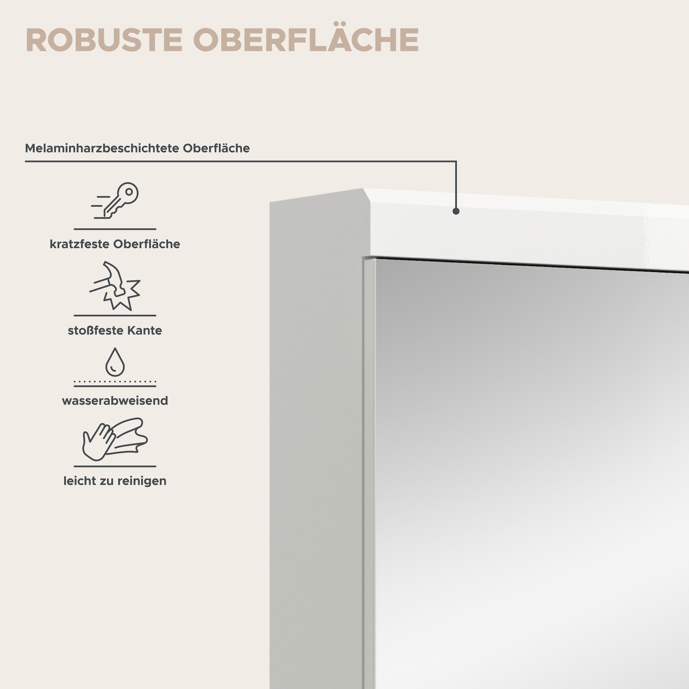welltime Badezimmerspiegelschrank »SIENA, Breite 80 cm, 3 Spiegeltür, 6 Einlegeböden, 9 Fächer« Badmöbel, Badschrank, Schrank, Bad, Spiegel, Hängespiegel, Badspiegel