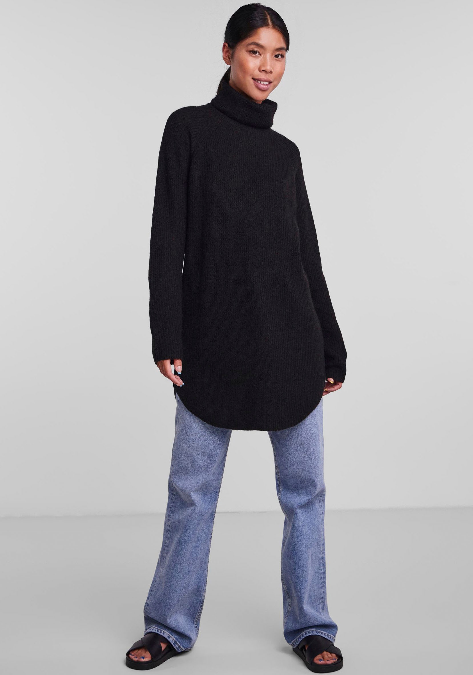 pieces Rollkragenpullover »PCELLEN LS LONG KNIT NOOS BC«