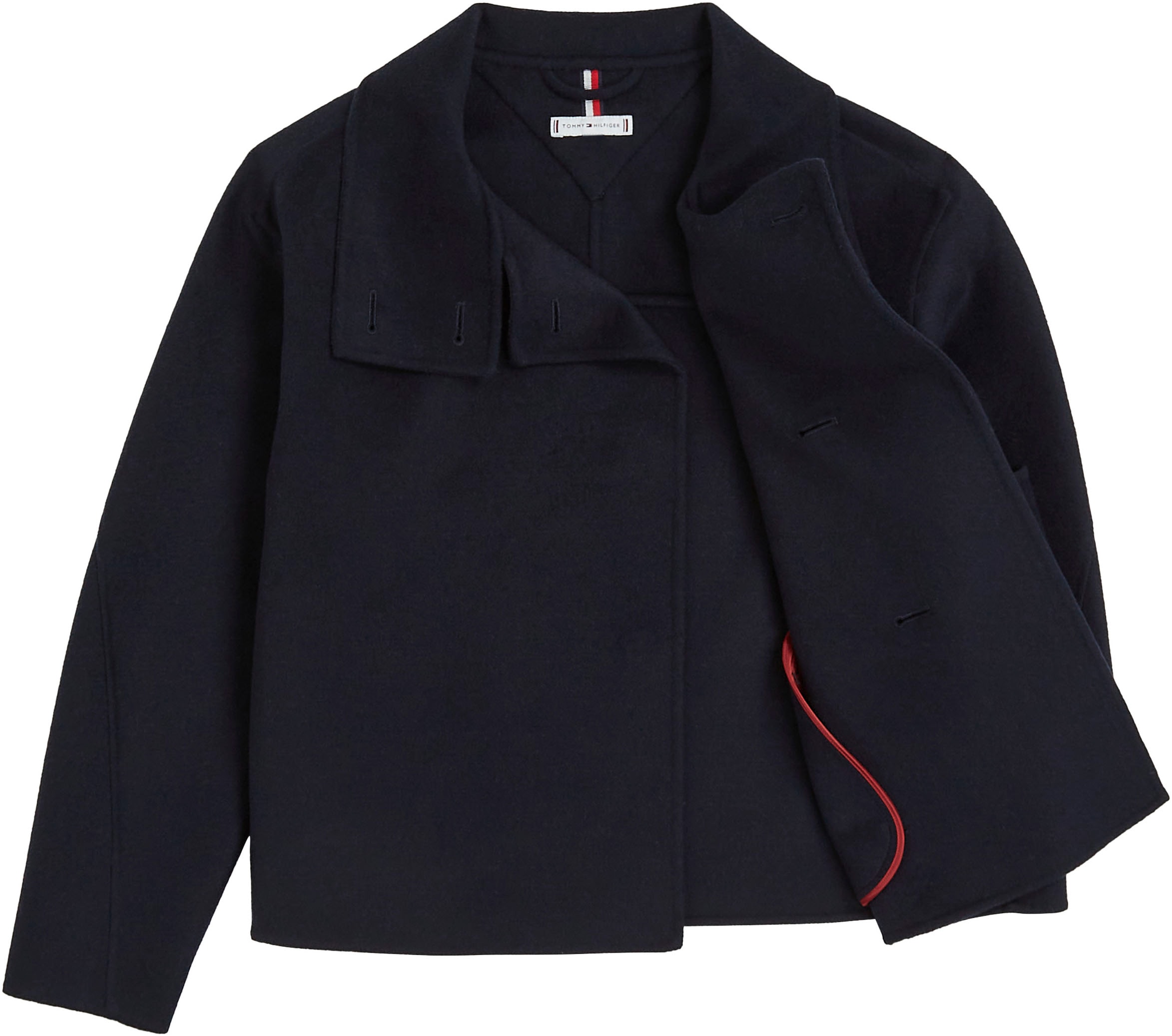 Tommy Hilfiger Outdoorjacke »DF WOOL BLEND FUNNEL JACKET«, mit hochschließendem Kragen