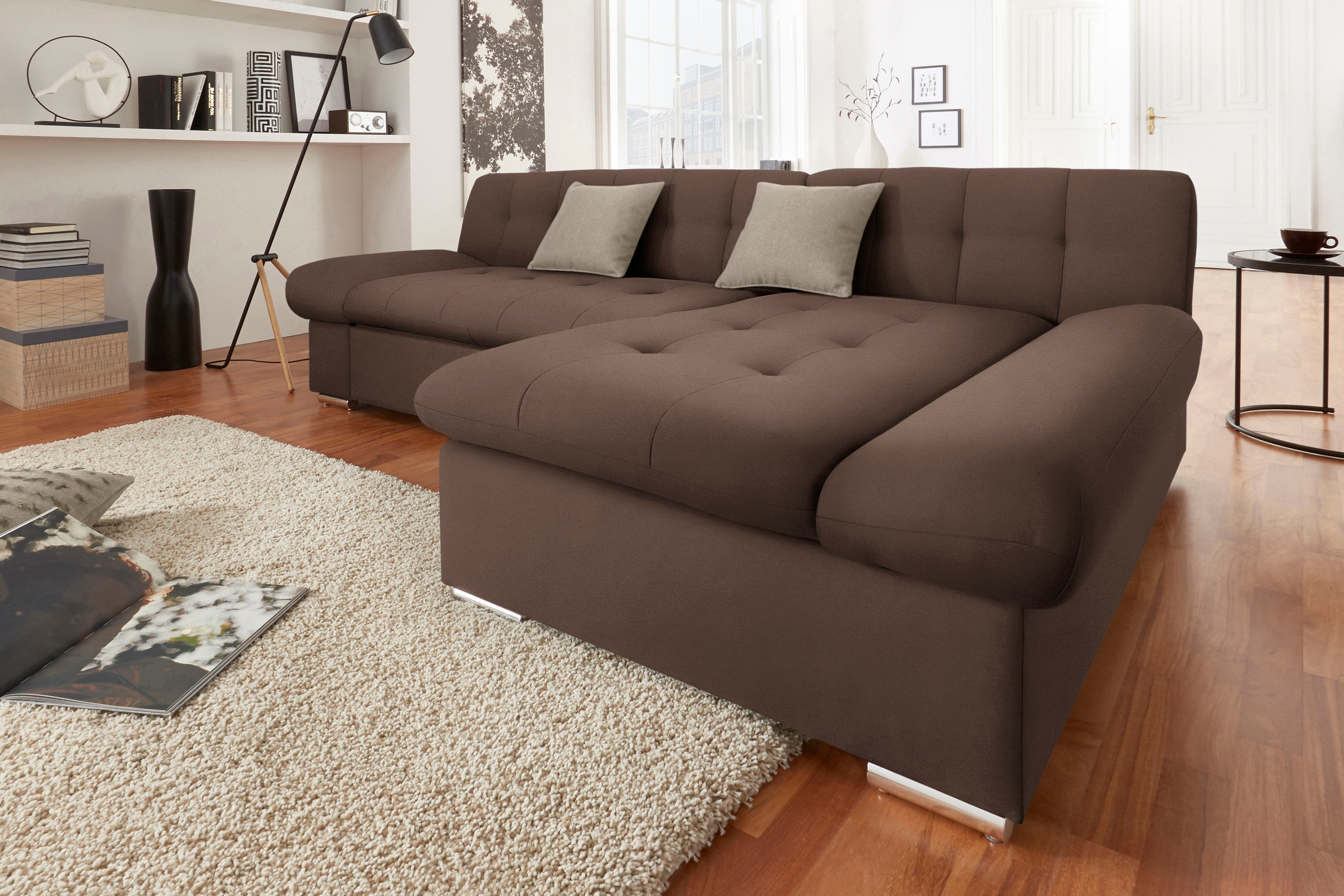 TRENDMANUFAKTUR Ecksofa »Reggae II, L-Form«, wahlweise mit Bettfunktion