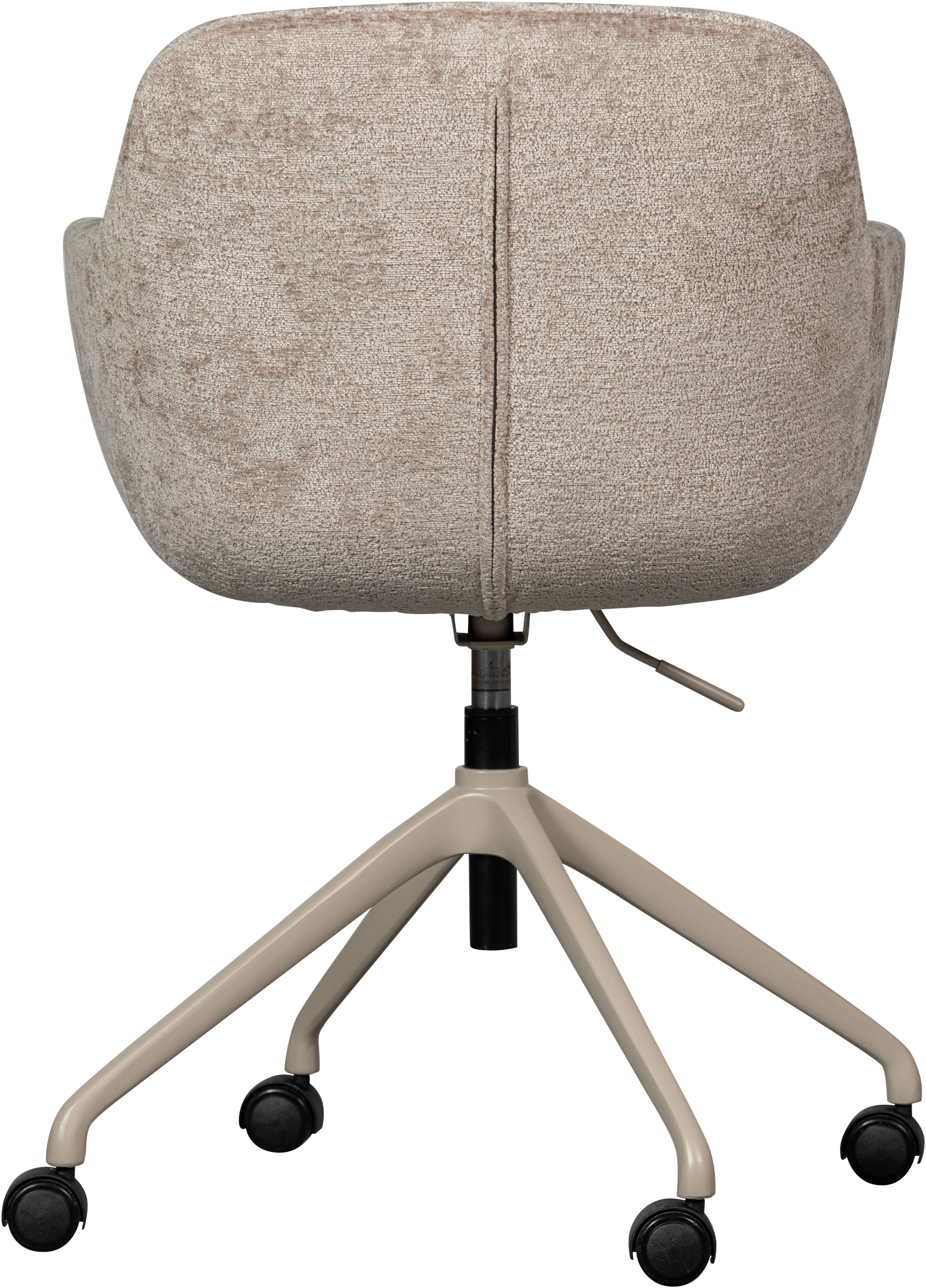 WOOOD Drehstuhl »Morros mit Chenille-Bezug höhenverstellbar, B 57 x T 60 x H 88 cm« () mit Rollen, Sitzhöhe einstellbar, Tragkraft 100 kg, Pfleiglicht