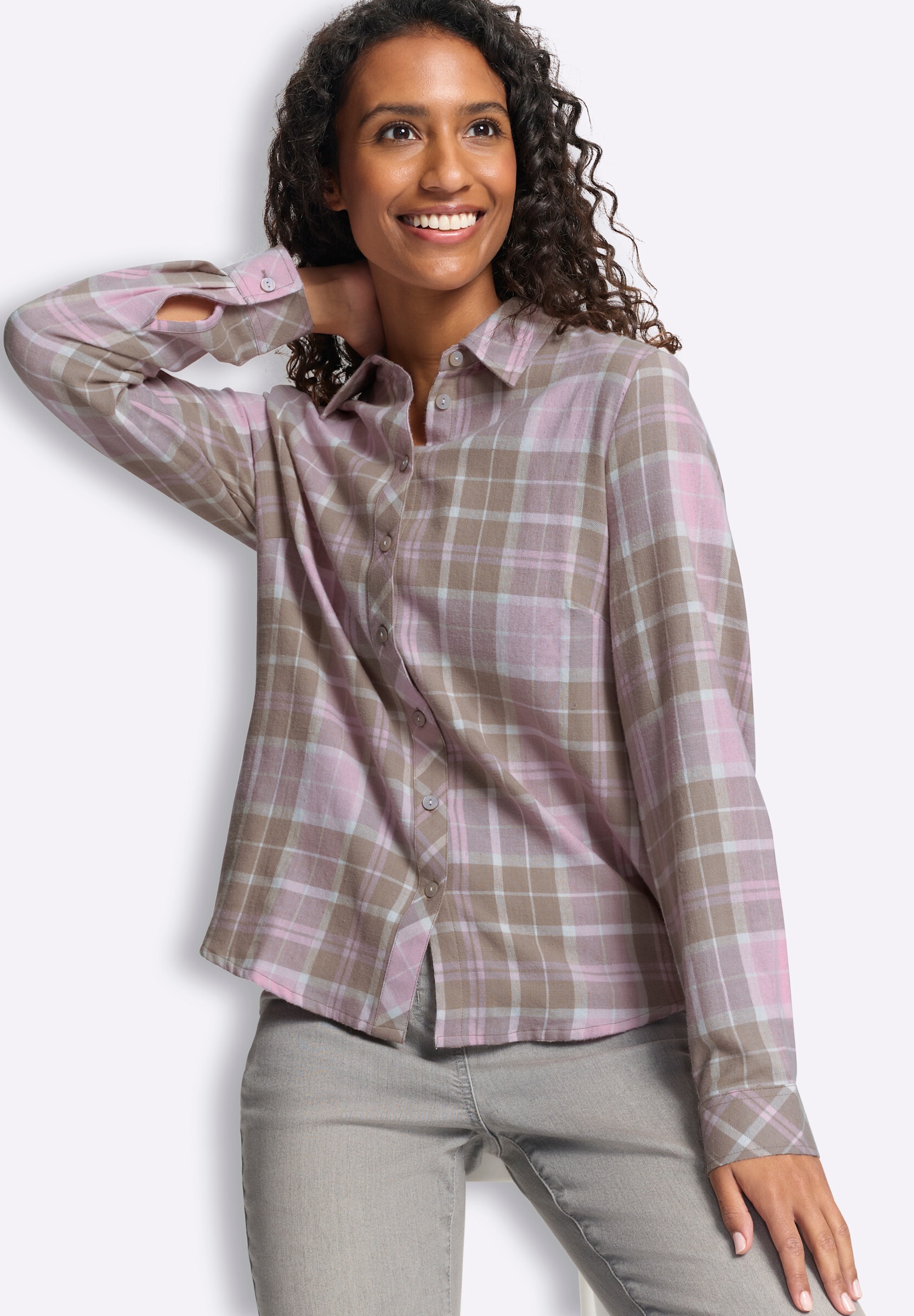 heine Hemdbluse »Karo-Bluse Flanellbluse«