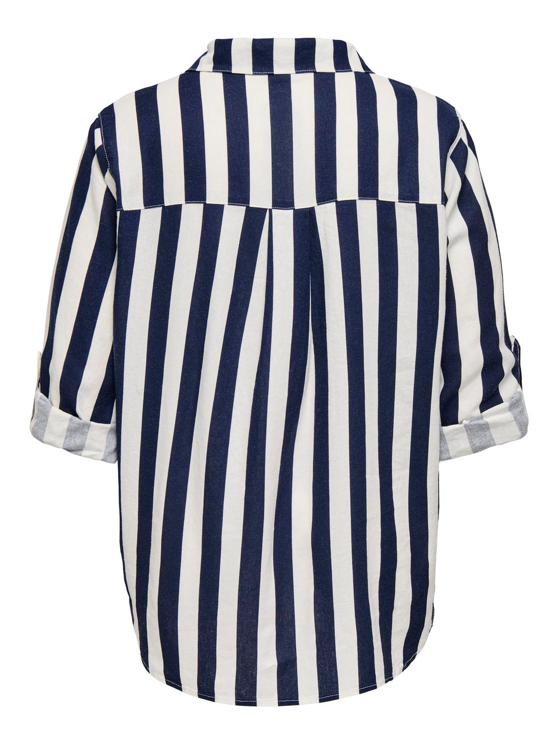 ONLY CARMAKOMA Longbluse »CARGOA 3/4 STRAP LINEN BL SHIRT CC PNT« mit Leinen