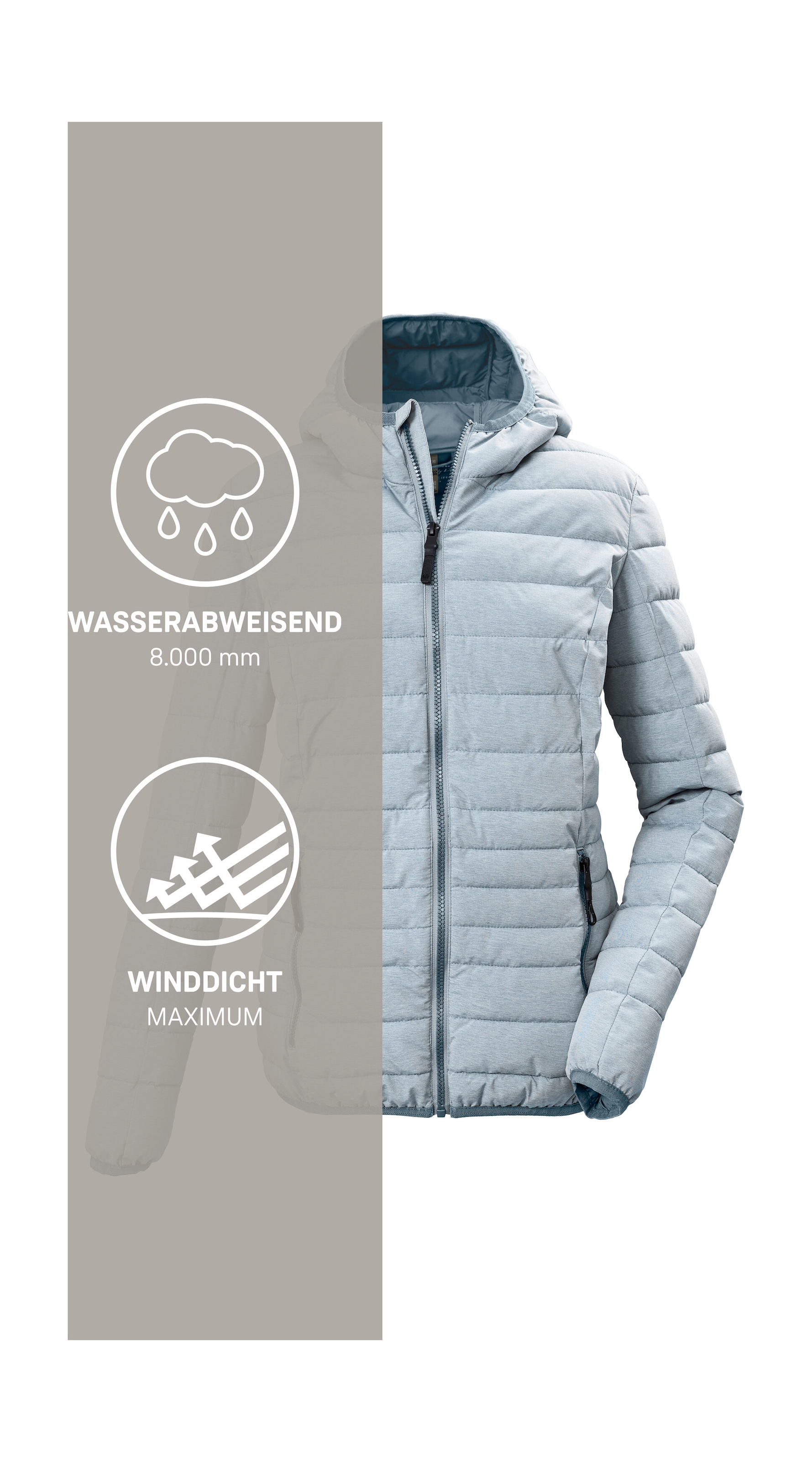 G.I.G.A. DX by killtec Steppjacke »GW 49 WMN QLTD JCKT« Wind- und wasserabweisende Damen Steppjacke mit 8.000 mm Wassersäule