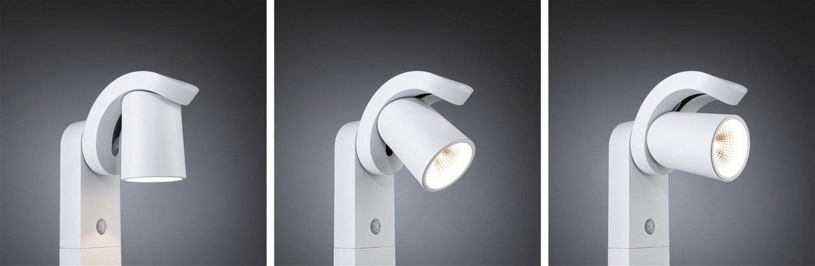 Paulmann LED Pollerleuchte »Cuff IP44 782mm 3000K 10W 700lm 230V 70° Aluminium«, 1 flammig, Bewegungsmelder