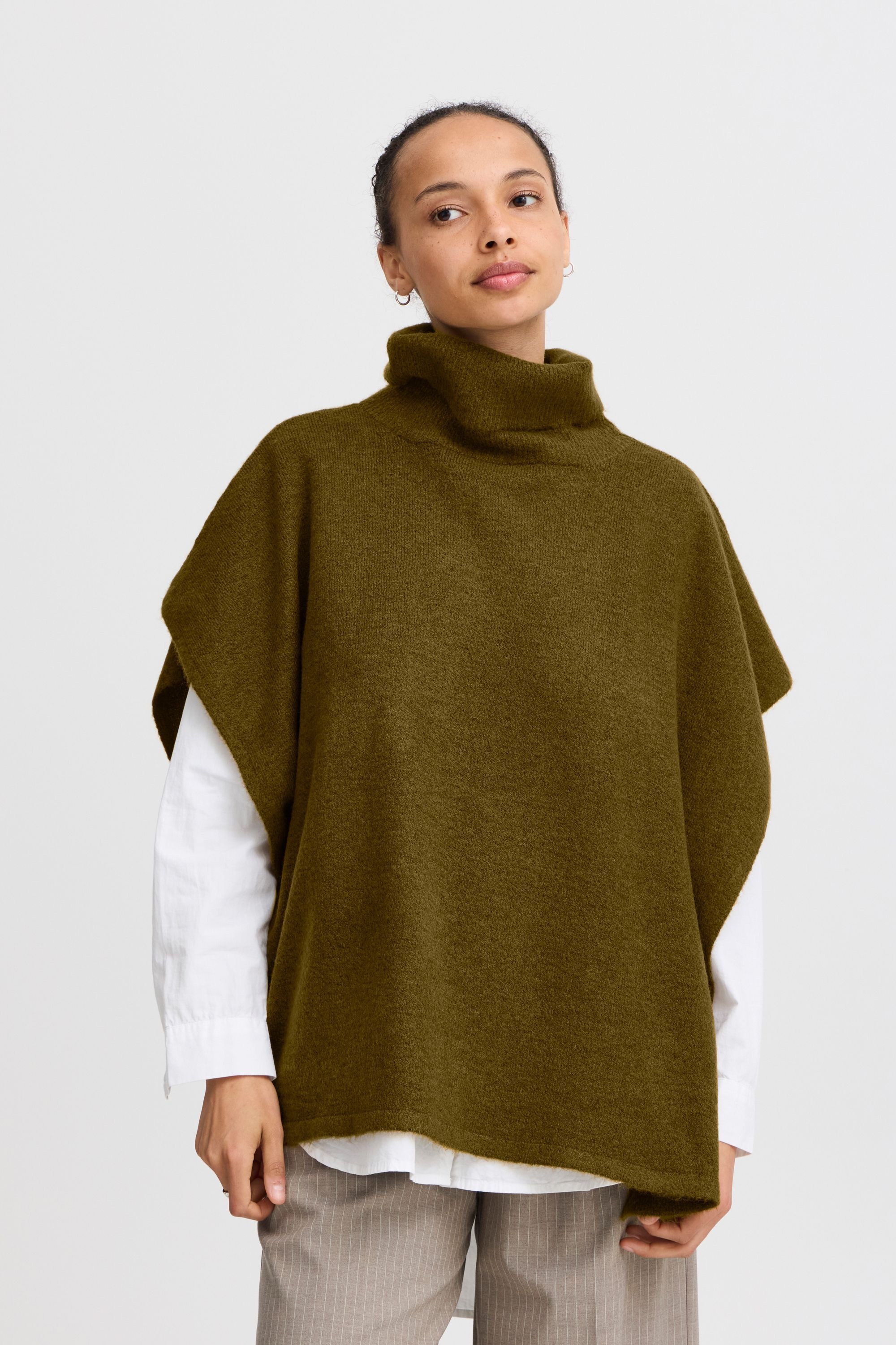 b.young Strickpullover »Strickpullover BYVIKSI PONCHO 1 -«