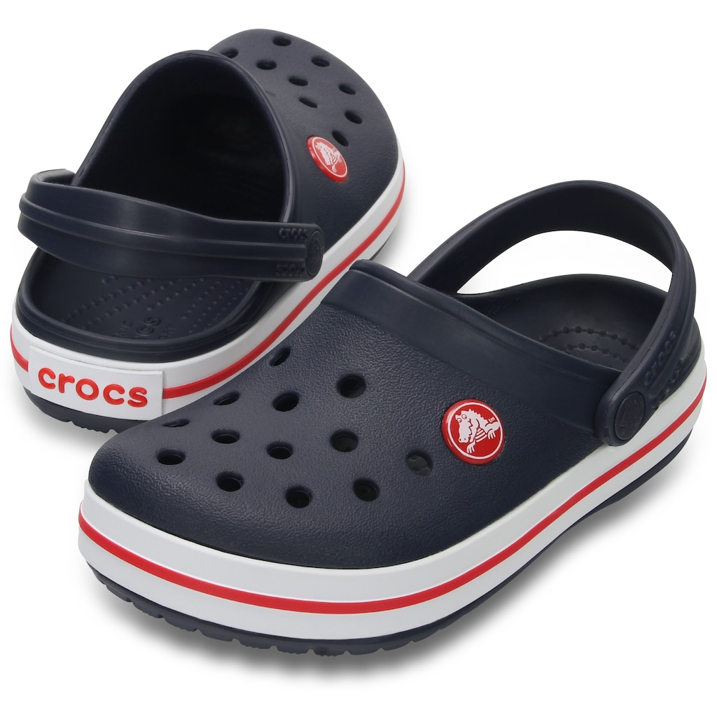 Crocs Clog »Crocband Clog K«, Sommerschuh, Schlappen, Hausschuh, Badeschuh mit Kontrast-Akzenten