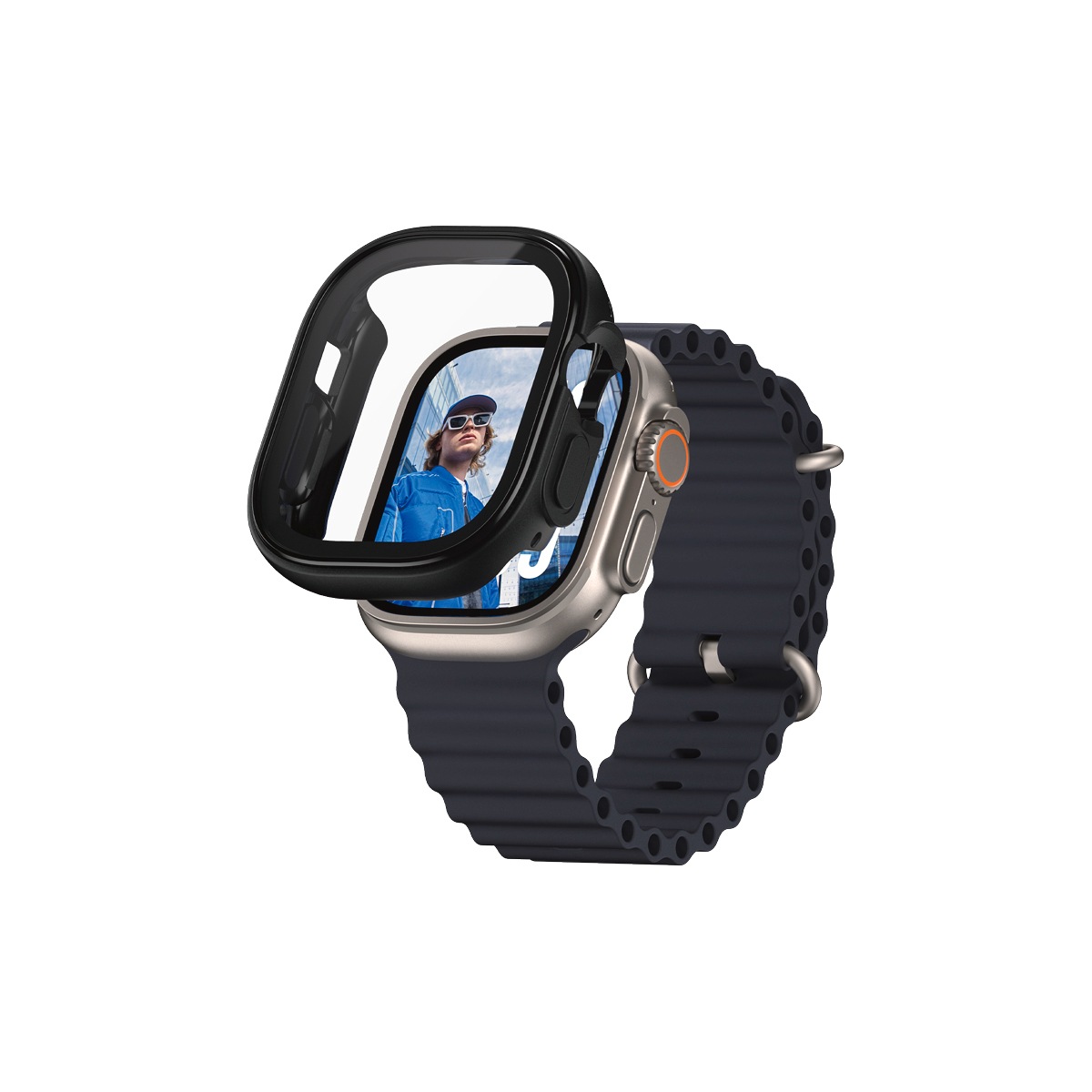 CARE by PanzerGlass Displayschutzglas »Full Body Protection«, für Apple Watch Ultra-Apple Watch Ultra 2, Displayschutzfolie, Schutzfolie, Bildschirmschutz, kratz- & stoßfest