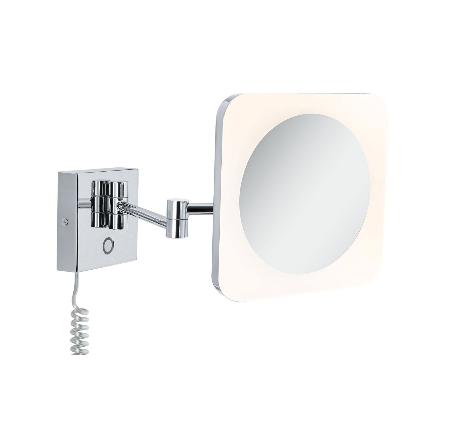 Paulmann LED Wandleuchte »Jora IP44 White Switch 60lm 230V 3,3W Chrom, Weiß, Spiegel«, 1 flammig, Kosmetikspiegel