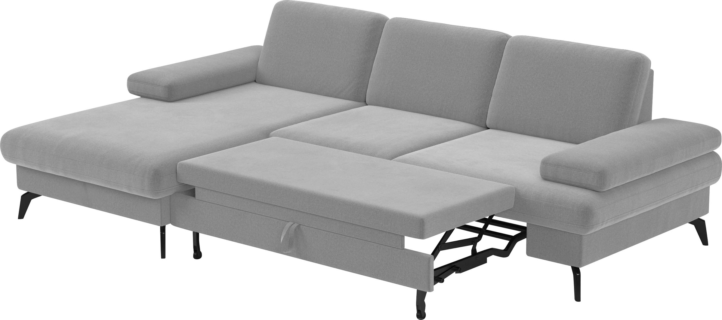sit&more Ecksofa »Morris L-Form, inkl. Sitztiefenverstellung«, wahlweise mit Armteilverstellung, Bettfunktion & Bettkasten