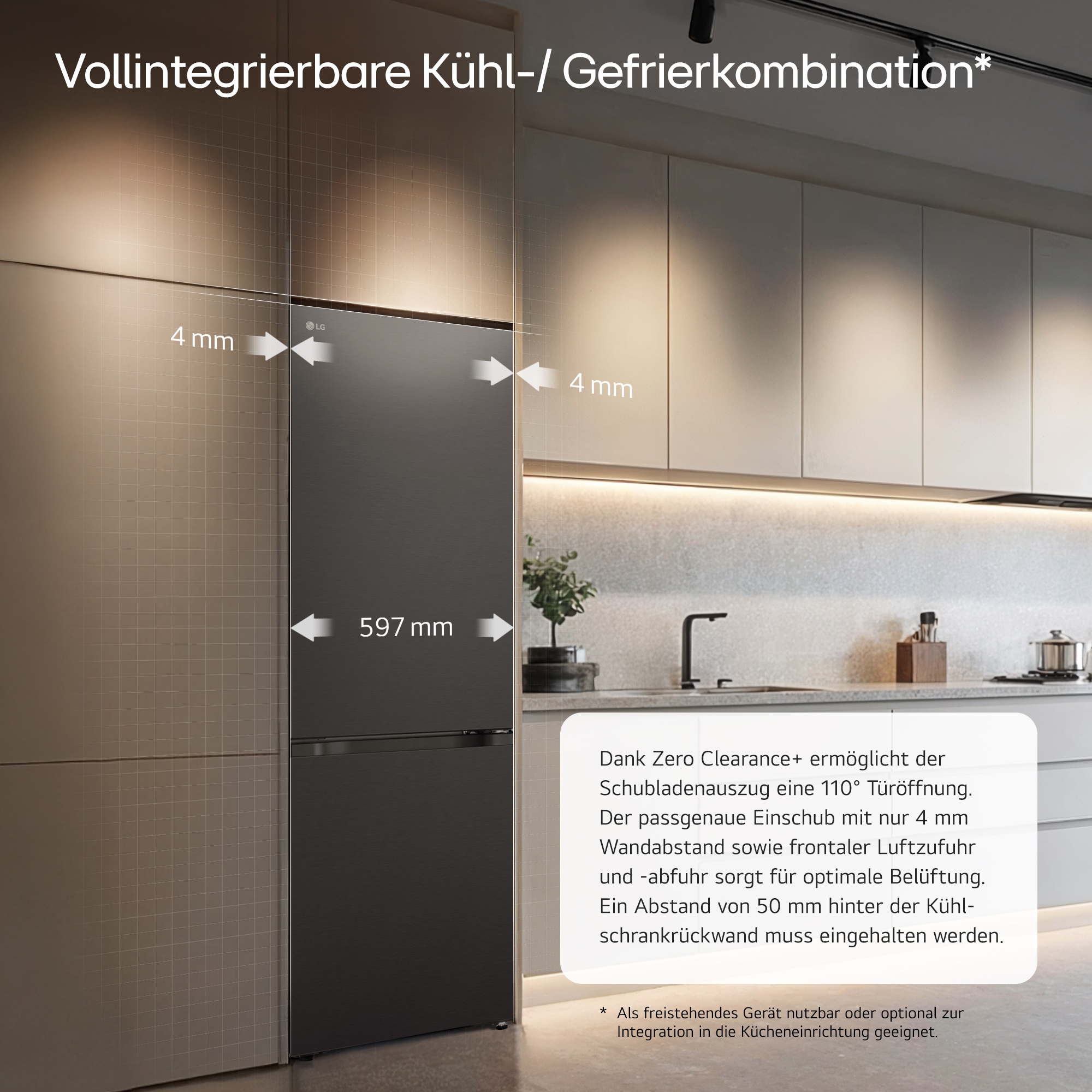 LG Kühl-/Gefrierkombination Serie 3 »GBBS312AEV« 186 cm hoch 59,7 cm breit