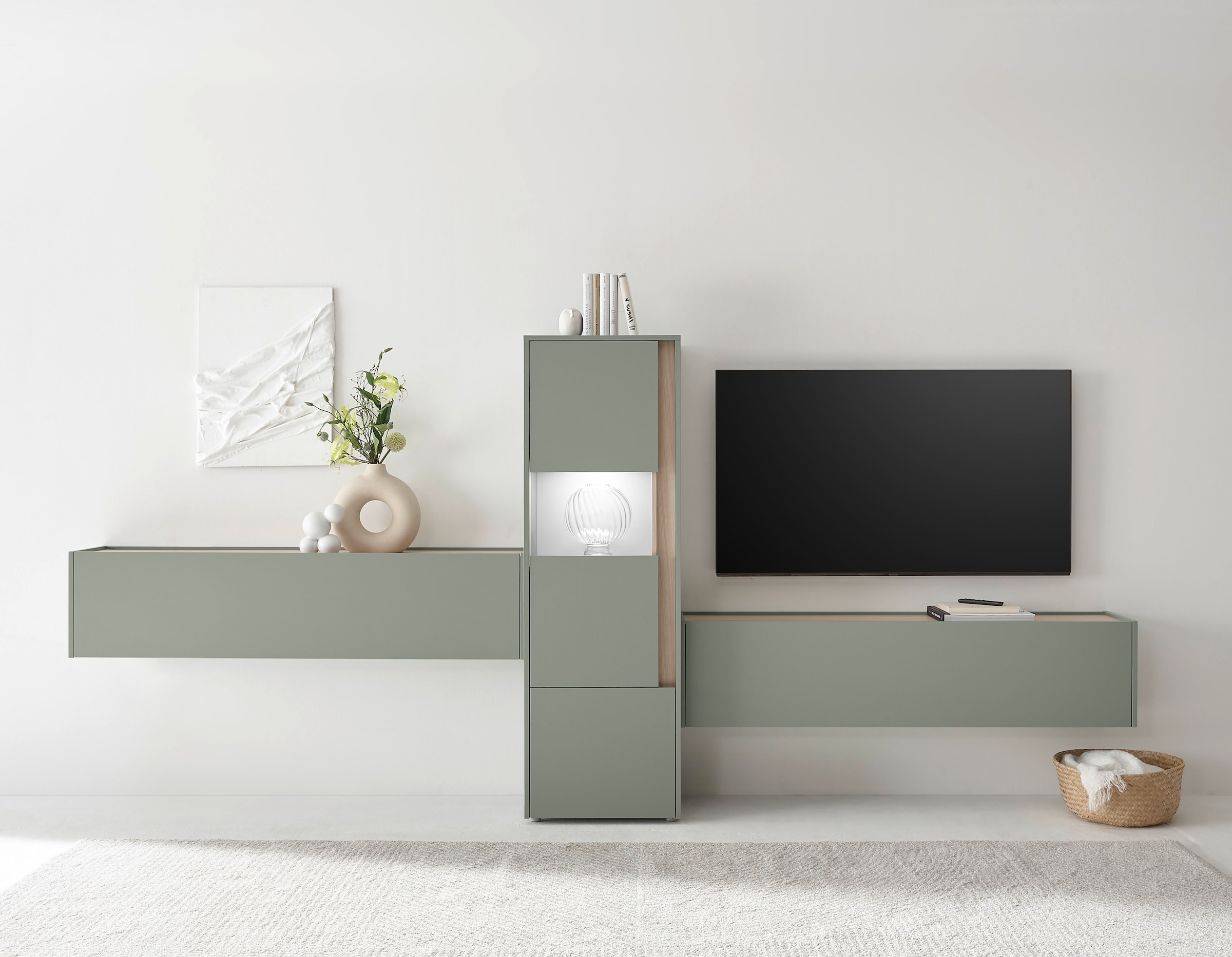 Home affaire Wohnwand »City/Giron, moderne Anbauwand, Komplettset in vielen Farben verfügbar« Set, 3 Stk. tlg.