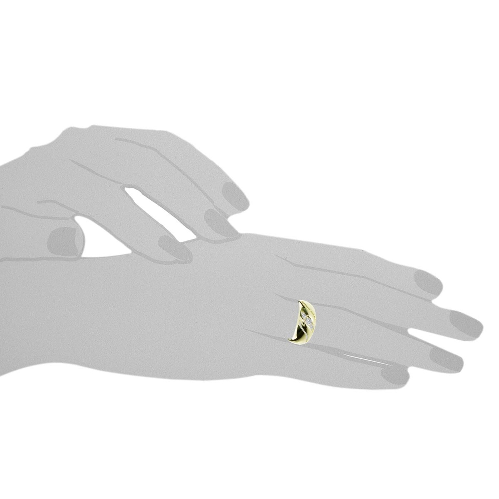 OSTSEE-SCHMUCK Fingerring »- Pina - Gold 333/000 - Zirkonia«