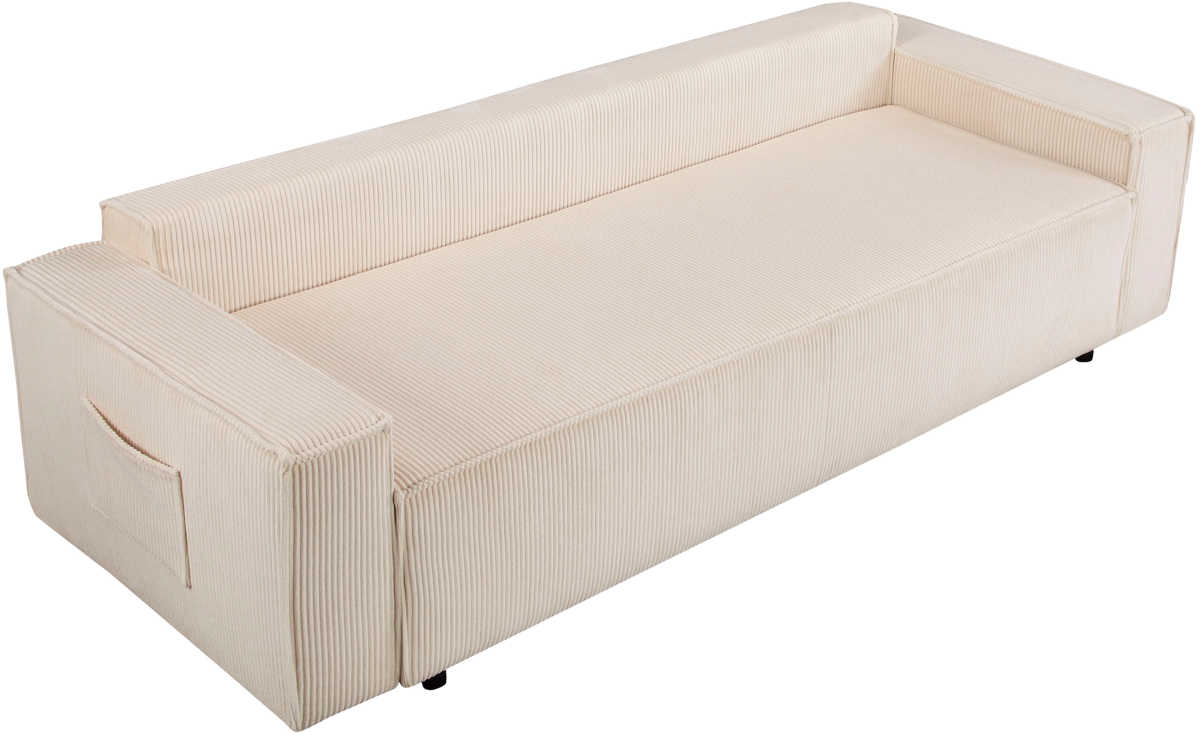 OTTO home Schlafsofa »CASSI 3-Sitzer, 240 cm - OTTO. Verlässliche Qualität.« Schlaffunktion (134/200), Bettkasten, Cord, Unser Tiefpreis