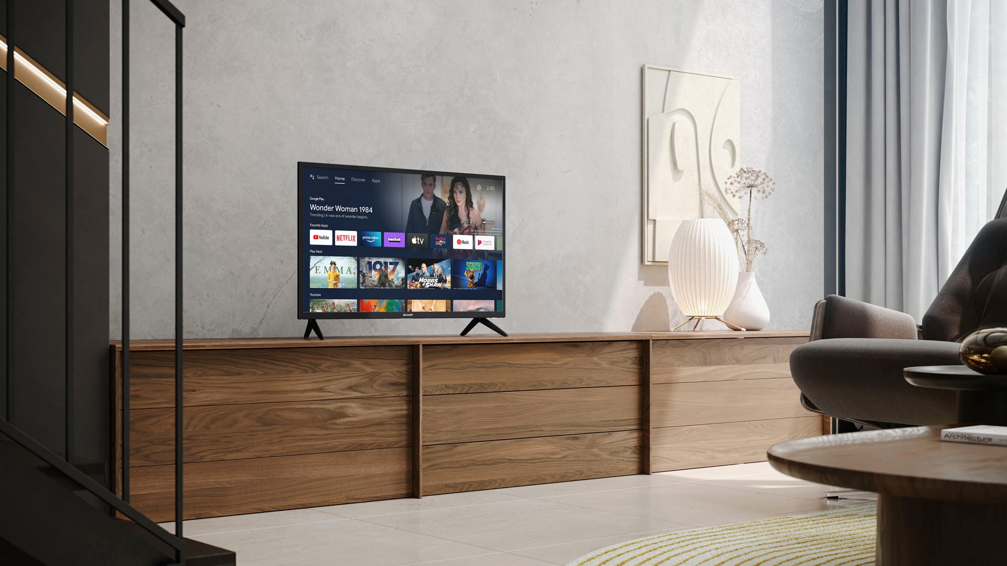 Sharp LED-Fernseher »1T-C32FGx«, HD-ready, Smart-TV-Android TV