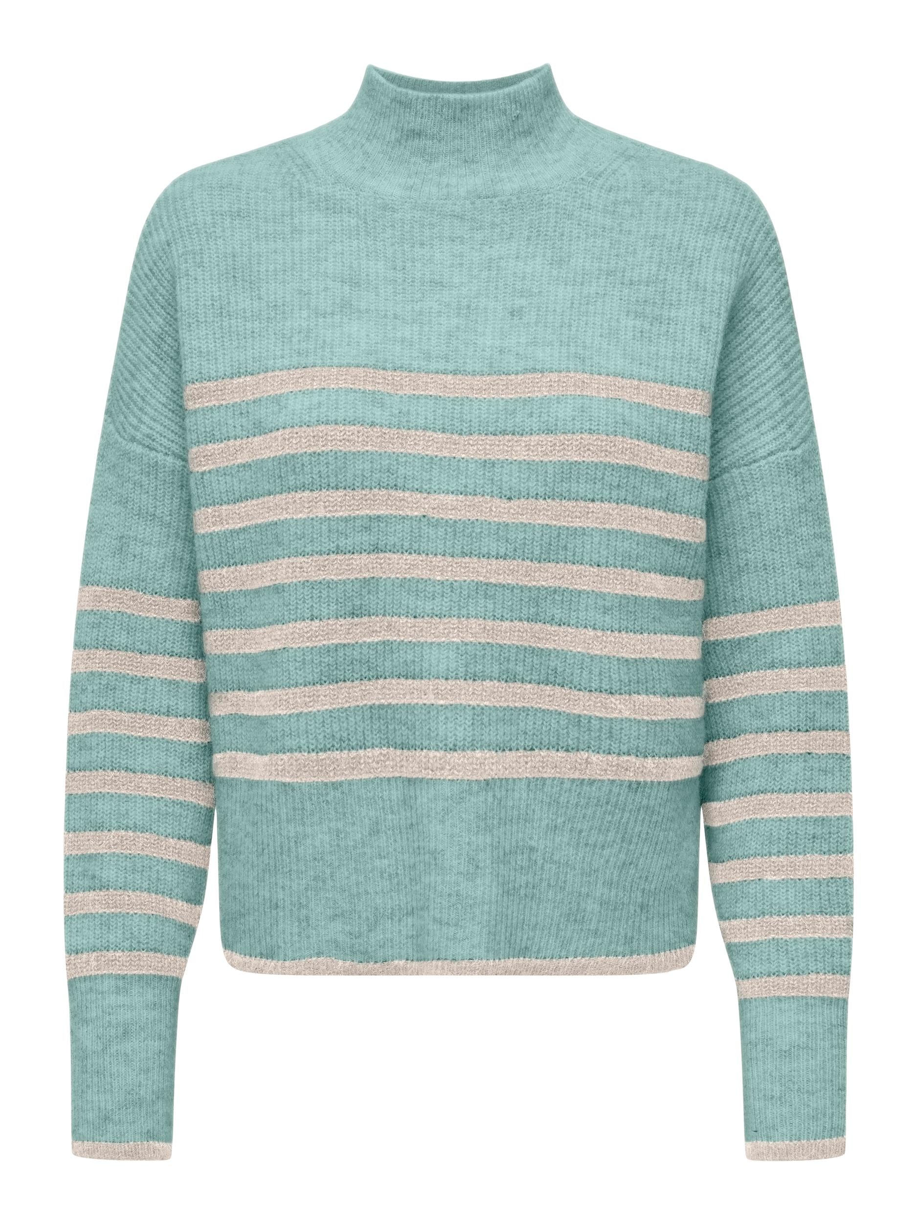 ONLY Strickpullover »ONLFRIDI LIFE LS STRIPE HIGH NECK KNT«