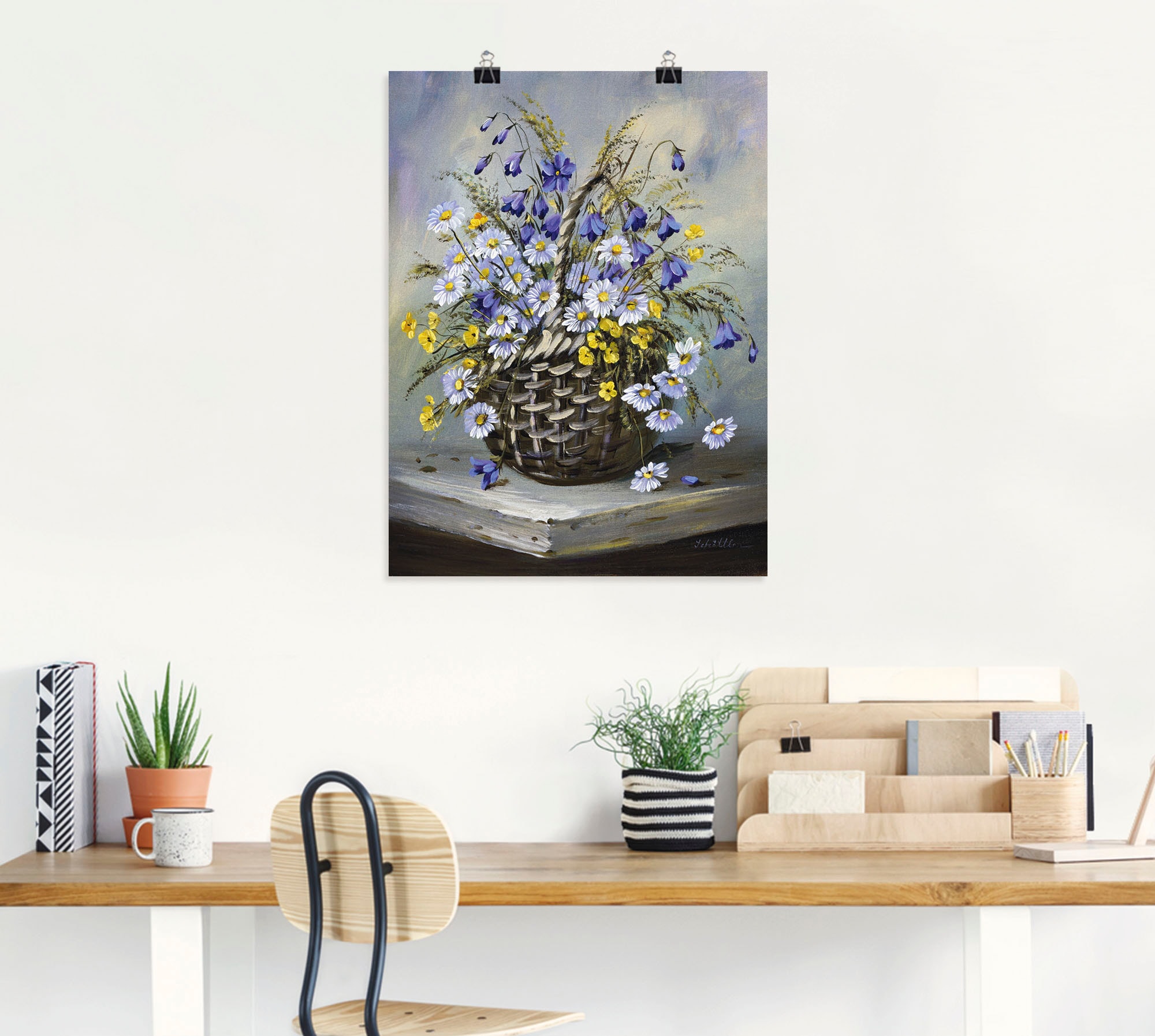Artland Wandbild »Bunter Korb« Blumen 1 Stk. tlg. als Leinwandbild, Poster in verschied. Größen