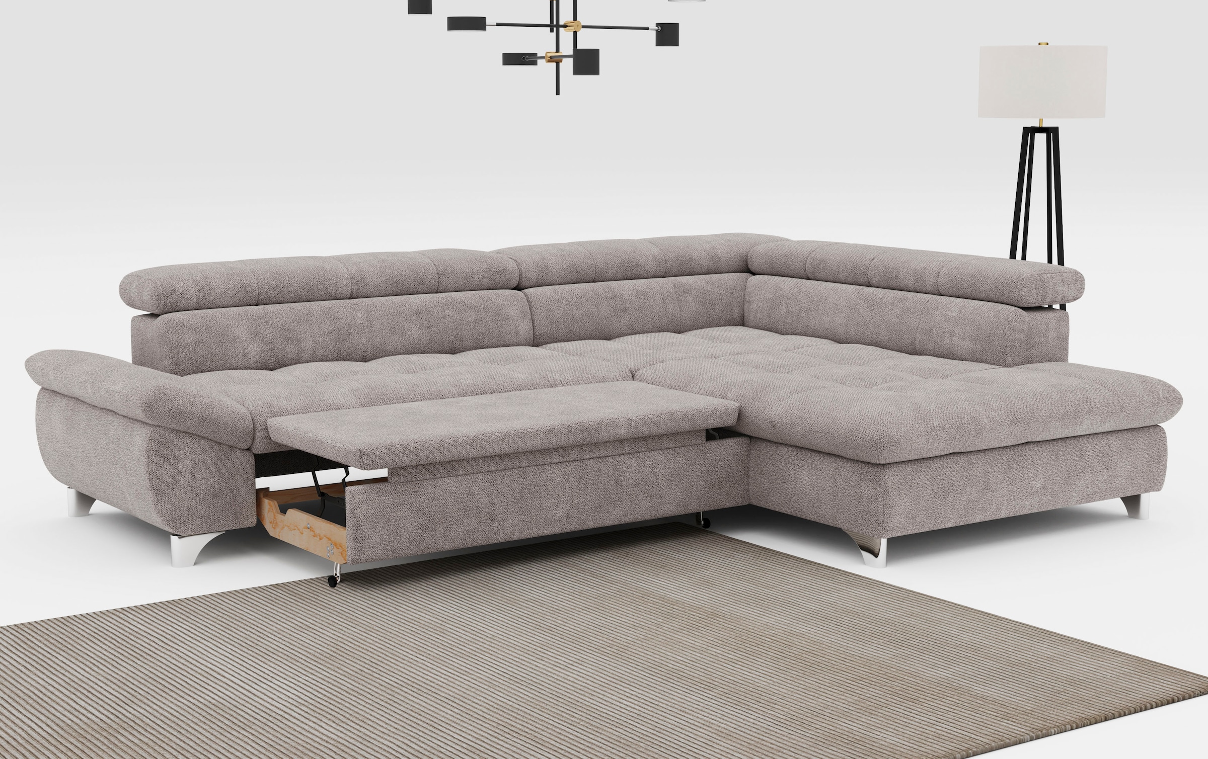 COTTA Ecksofa »Gemini L-Form«, mit Kopfteilverstellung, wahlweise mit Bettfunktion