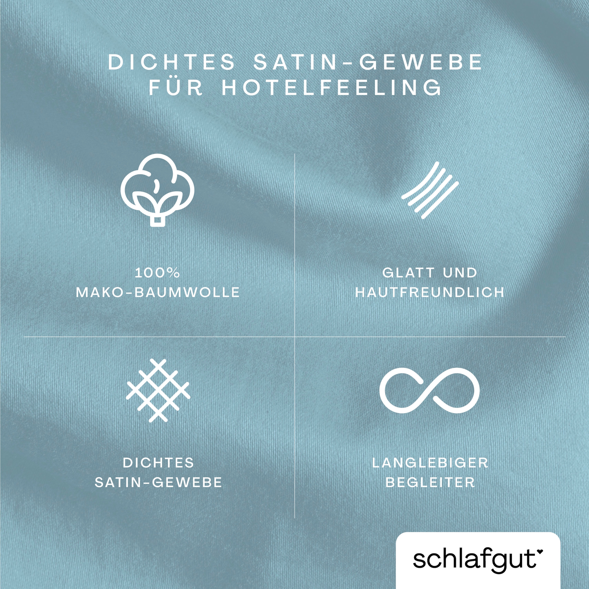 Schlafgut Bettbezug »Woven Satin« besonders dicht gewebt, Mix & Match: passender Kissenbezug erhältlich