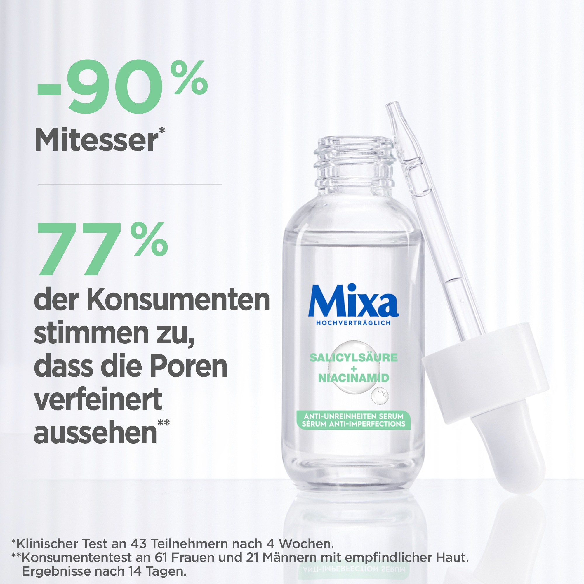 Mixa Gesichtsserum »Mixa Anti-Unreinheiten Serum«, mit hoher Wirksamkeit