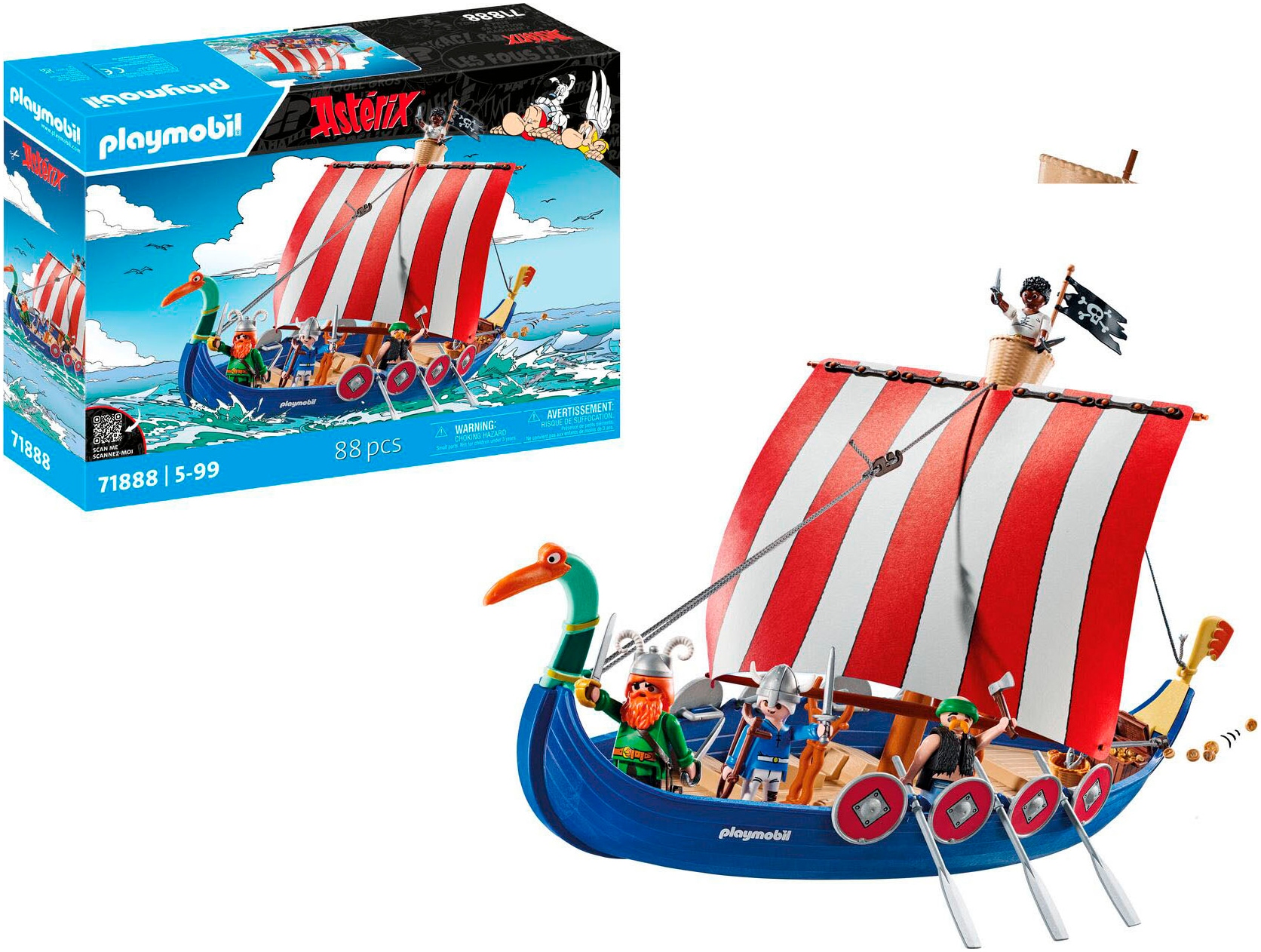 Playmobil® Konstruktions-Spielset »Asterix: Piratenschiff (71888), Playmobil Asterix« Made in Germany