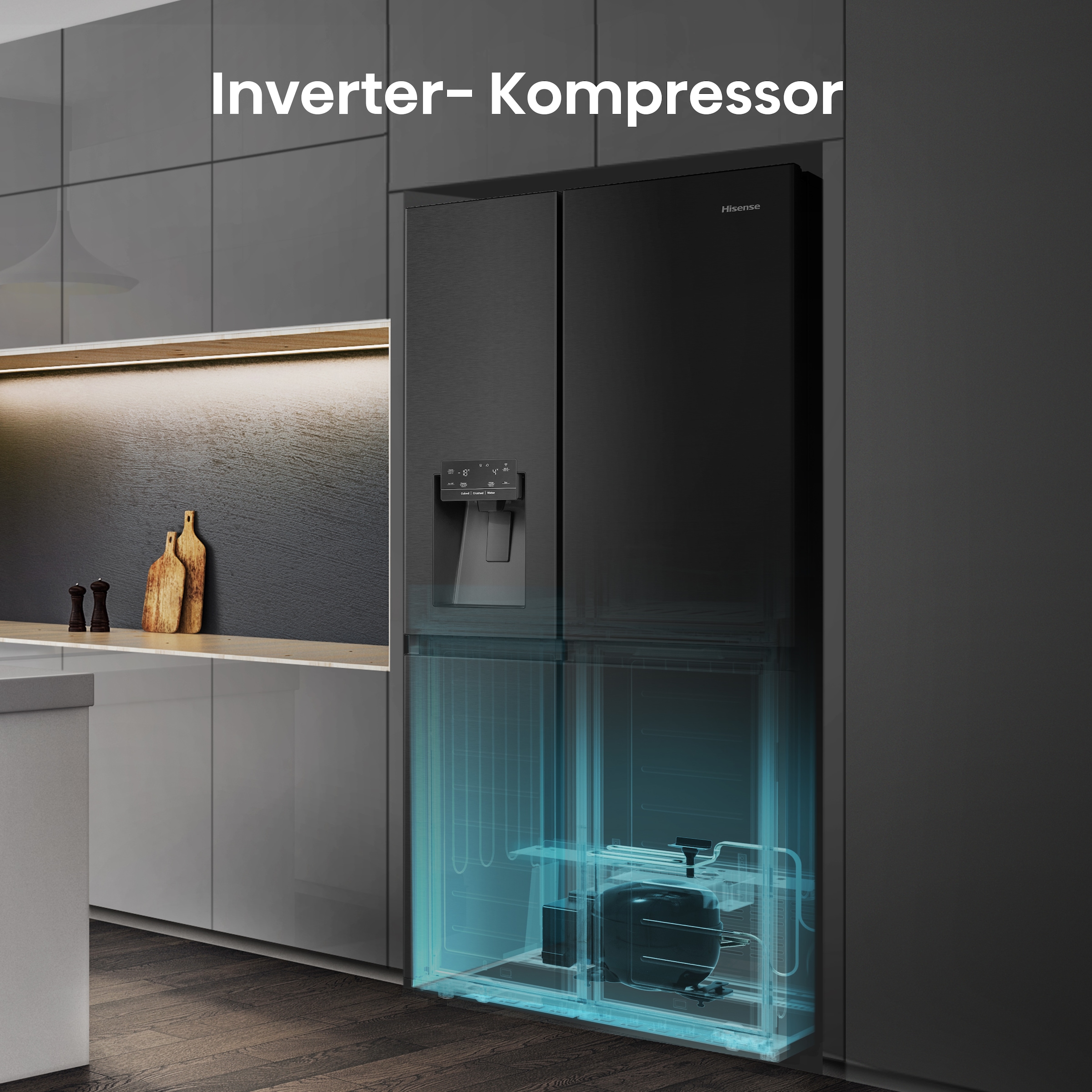 Hisense Side-by-Side »RS818N4TFC«, MetalCooling