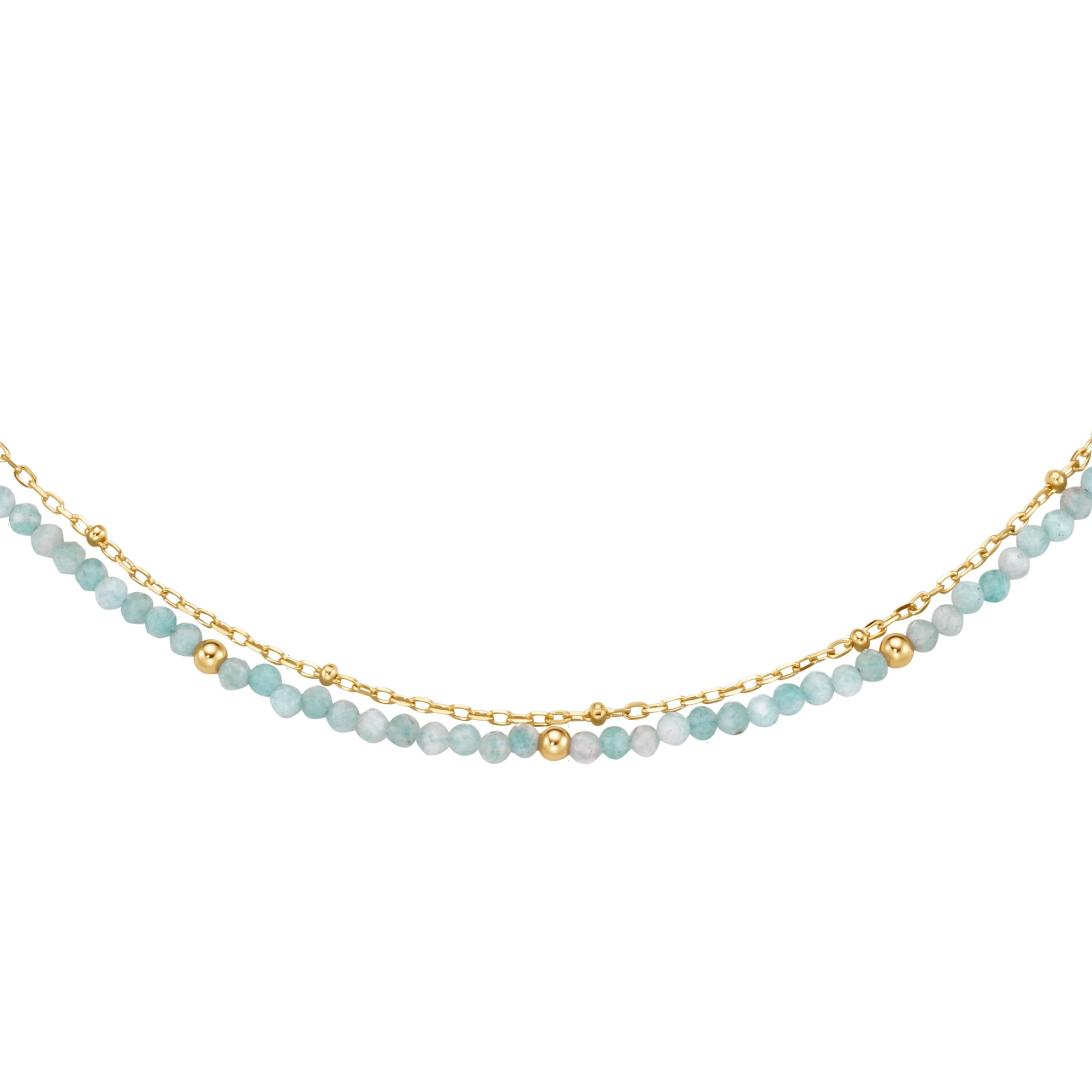GIORGIO MARTELLO MILANO Collier »Collier mit türkisfarbigen Amazonit-Kugeln, Silber 925«