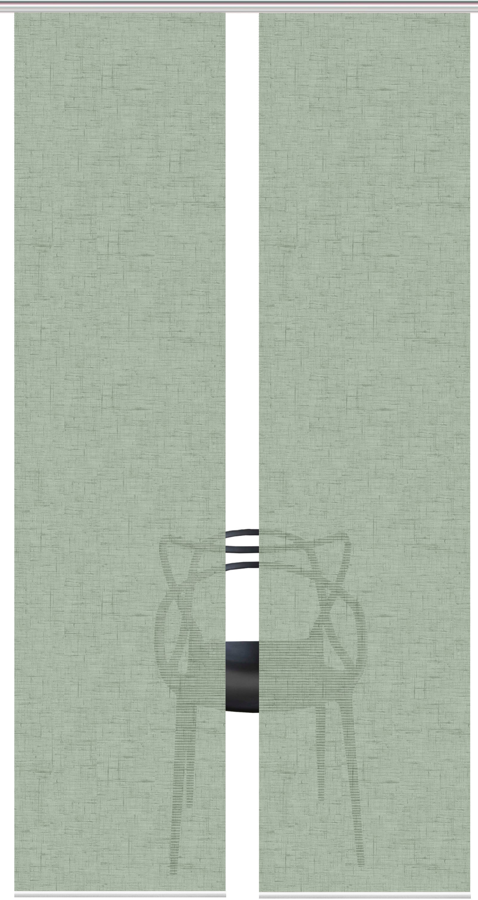 Vision S Schiebegardine »PIVE 2er SET« Paneelwagen 2 Stk. tlg. Schiebevorhang Digidruck 2er Set PIVE