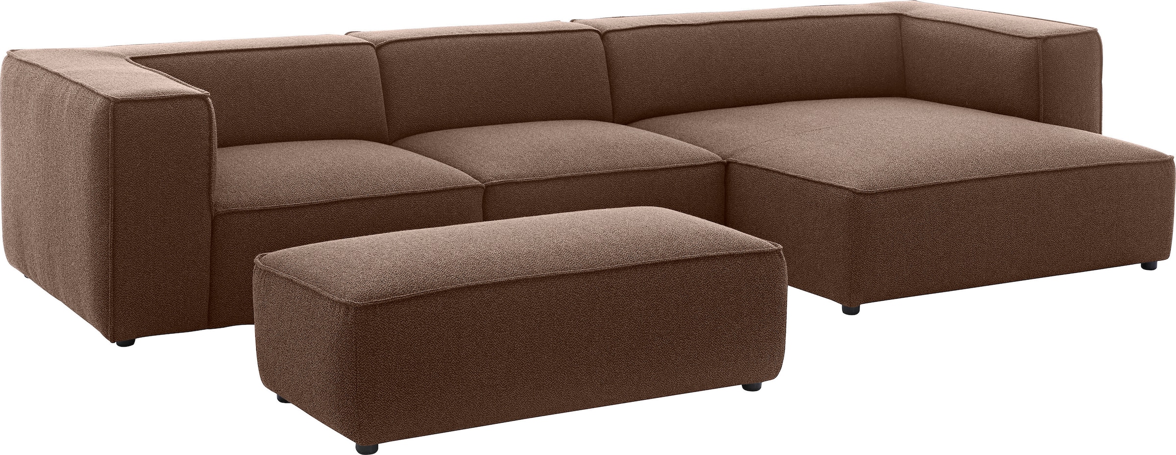 W.SCHILLIG Ecksofa »around-the-block« mit eleganter Biese, mit Federkern, Breite 341 cm