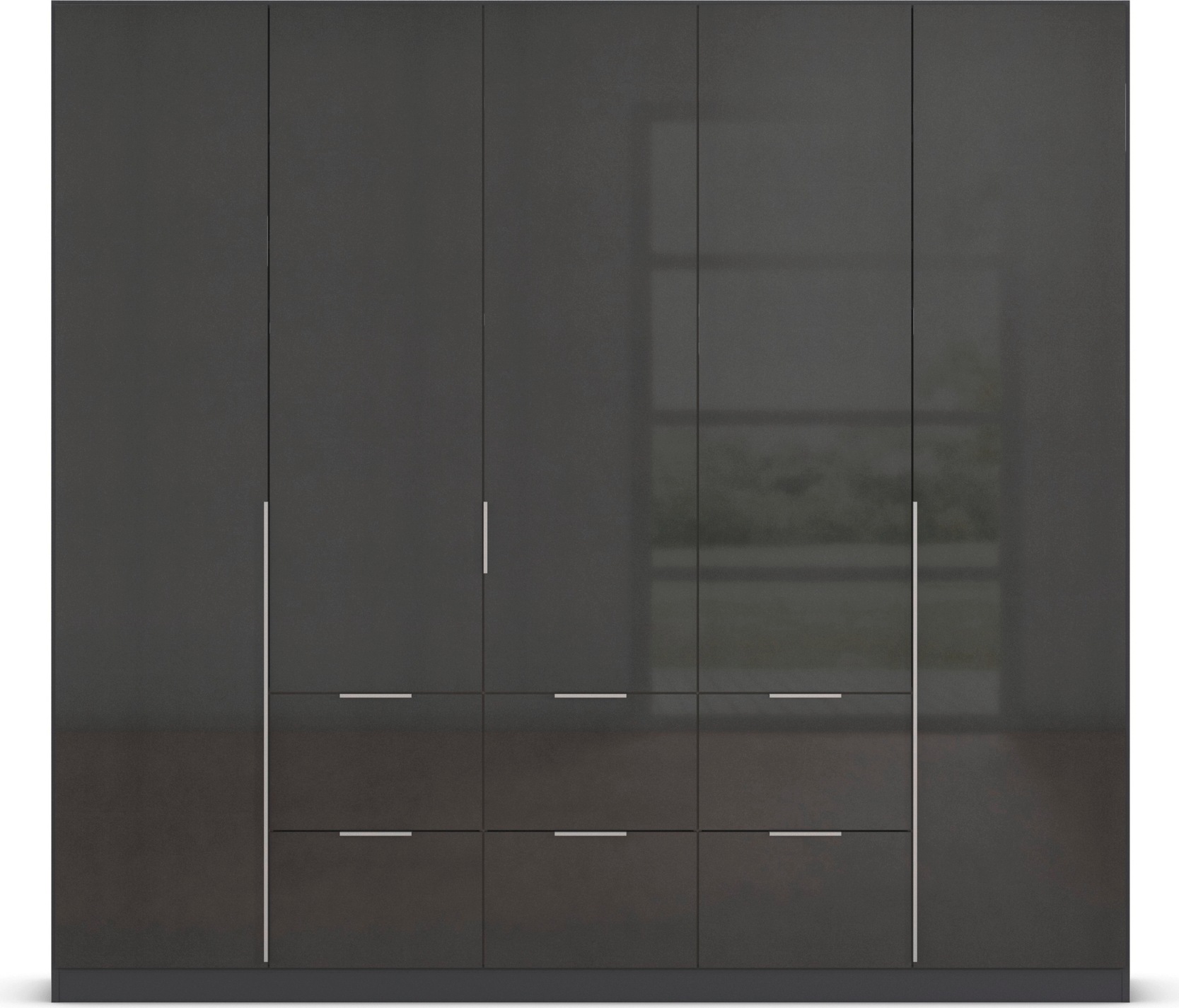 rauch Drehtürenschrank »Kleiderschrank Schrank Garderobe AGORDO mit Dekor- oder Hochglanzfront«, (in zwei Griff-Farben, Breiten 91-360 cm), mit Außenschubkästen, in 7 Breiten und 2 Höhen MADE IN GERMANY