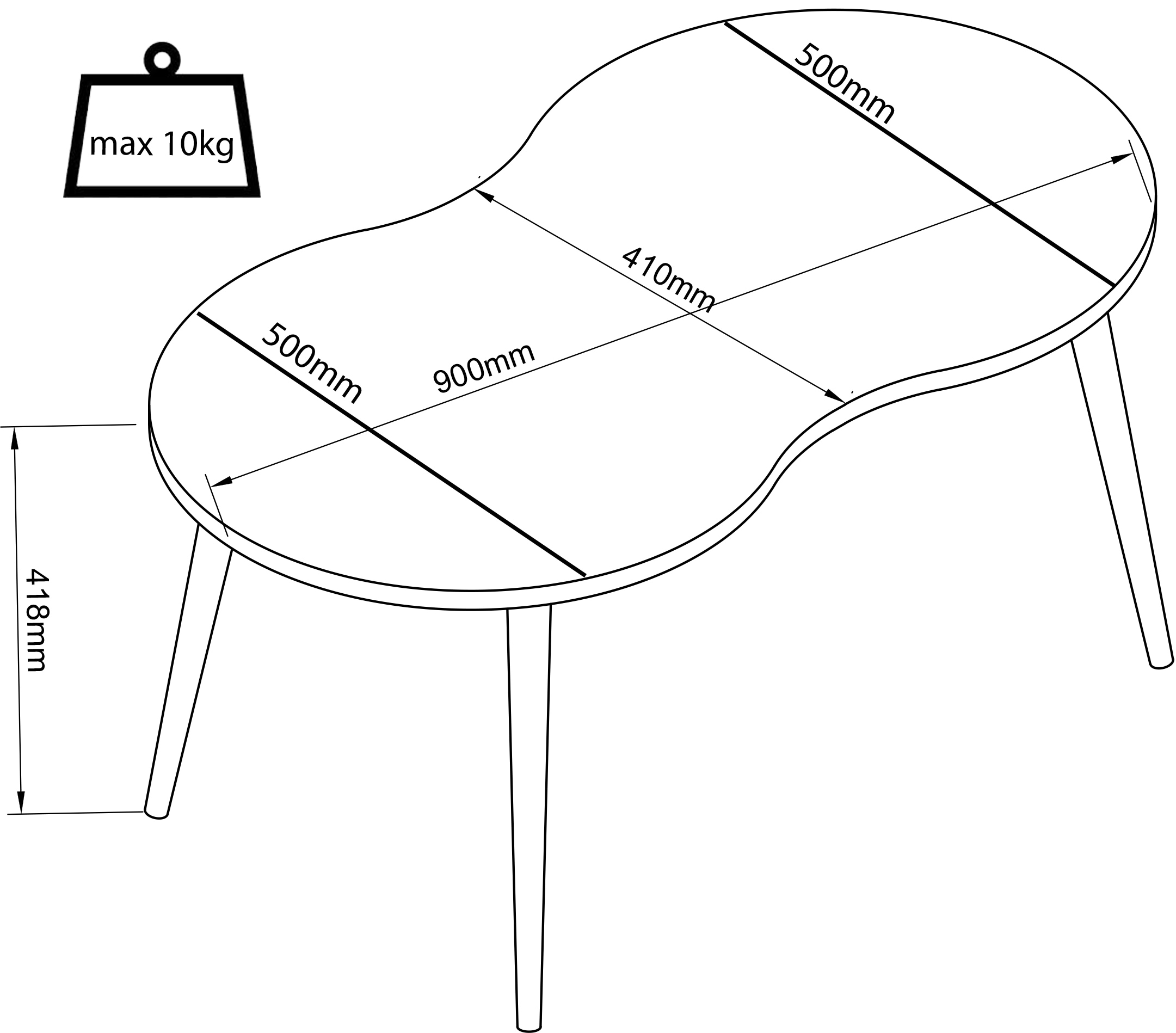 VCM Beistelltisch »Holz Sofatisch Couchtisch Beistelltisch Barilo«
