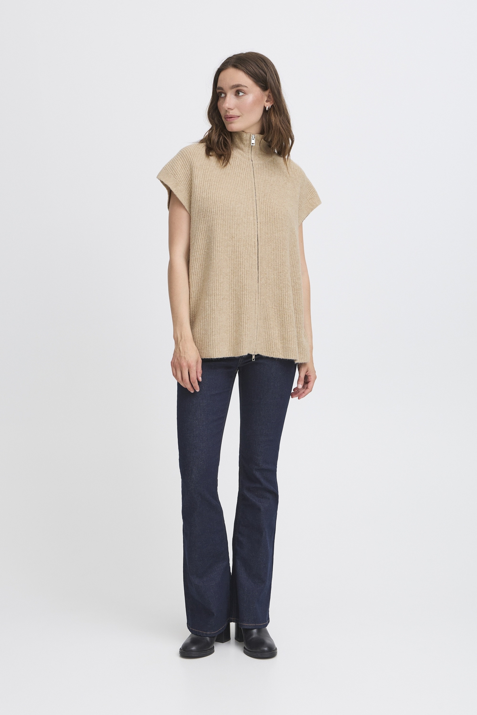 Ichi Strickjacke »Damen Ärmellose IHDUCIE«
