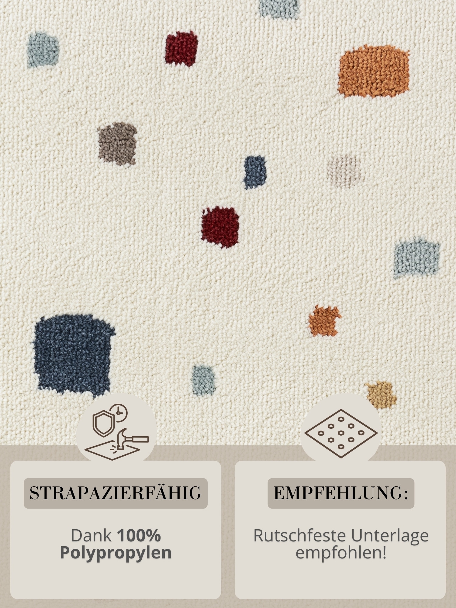 HANSE Home Kinderteppich »Funny Squares« rechteckig 10 mm Höhe Pflegeleicht, Weich, Kinderzimmer, Spielteppich, Spielunterlage