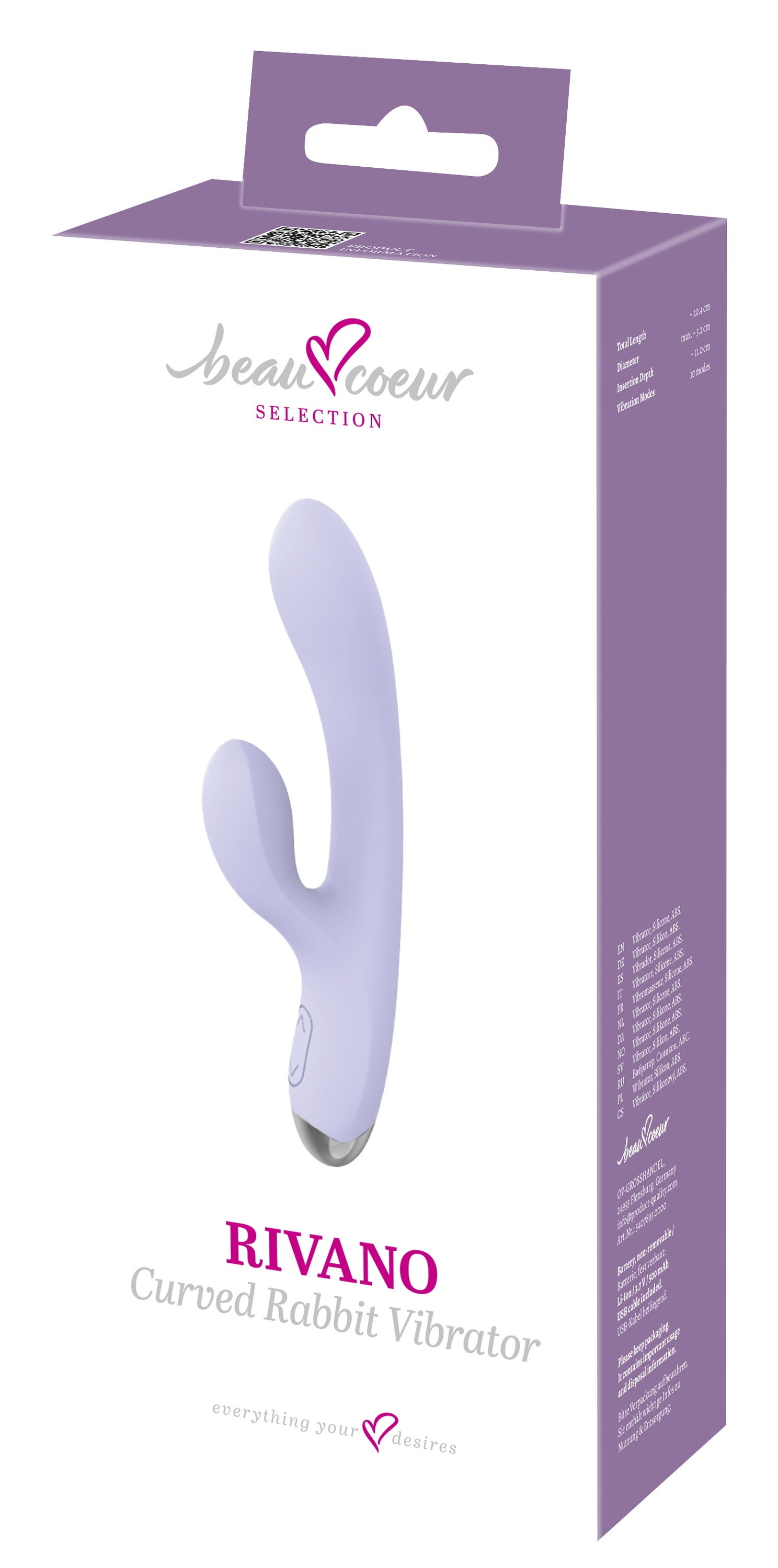 Beau Coeur Vibrator »Rabbitvibrator RIVANO«