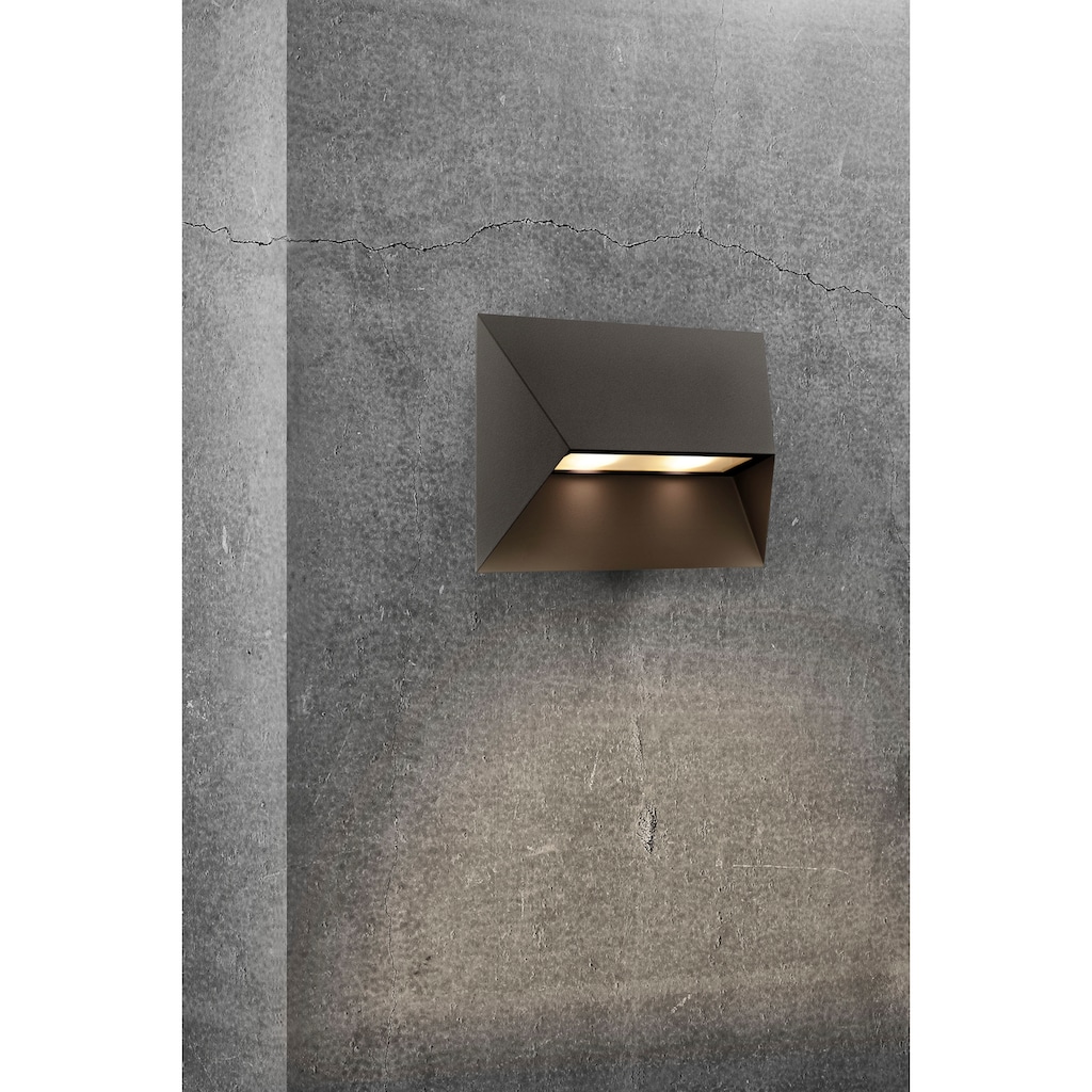 Nordlux Außen-Wandleuchte »Pontio«, Architekturdesign, austauschbare Glühbirne, Stabiles Metall-Gehäuse