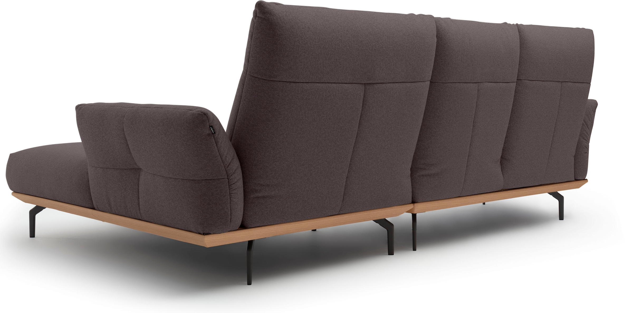 Creation BY ROLF BENZ Ecksofa »CR.460«, Sockel in Eiche, Alugussfüße in umbragrau, Breite 298 cm