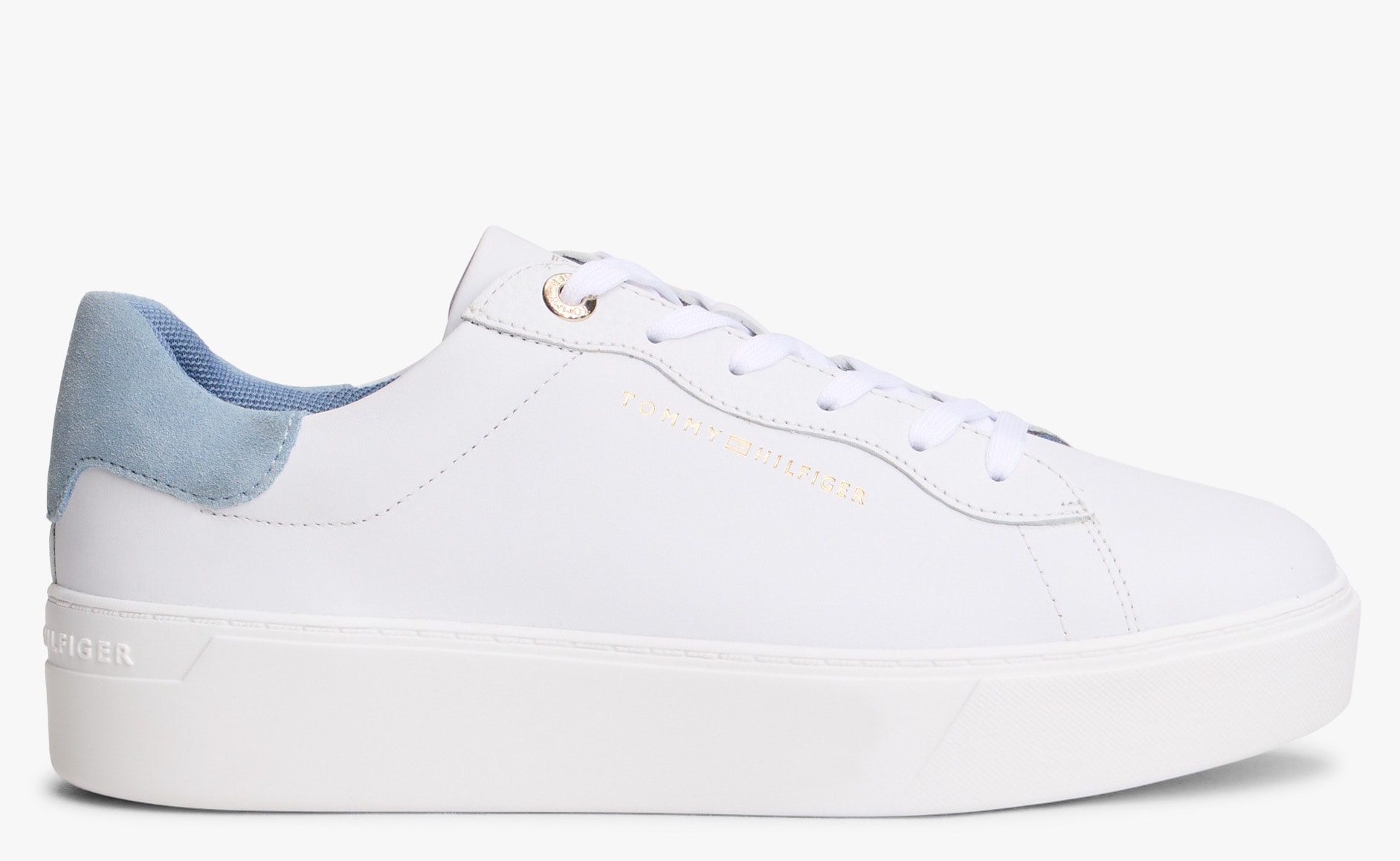 Tommy Hilfiger Plateausneaker »CHIC PLATFORM CUPSOLE SNEAKER«  , Freizeitschuh, Halbschuh, Schnürer mit schönem TH-Logoelement