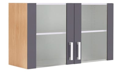 Hängeschrank »Odense«, 100 cm breit, mit 2 Türen mit Grauglaseinsatz