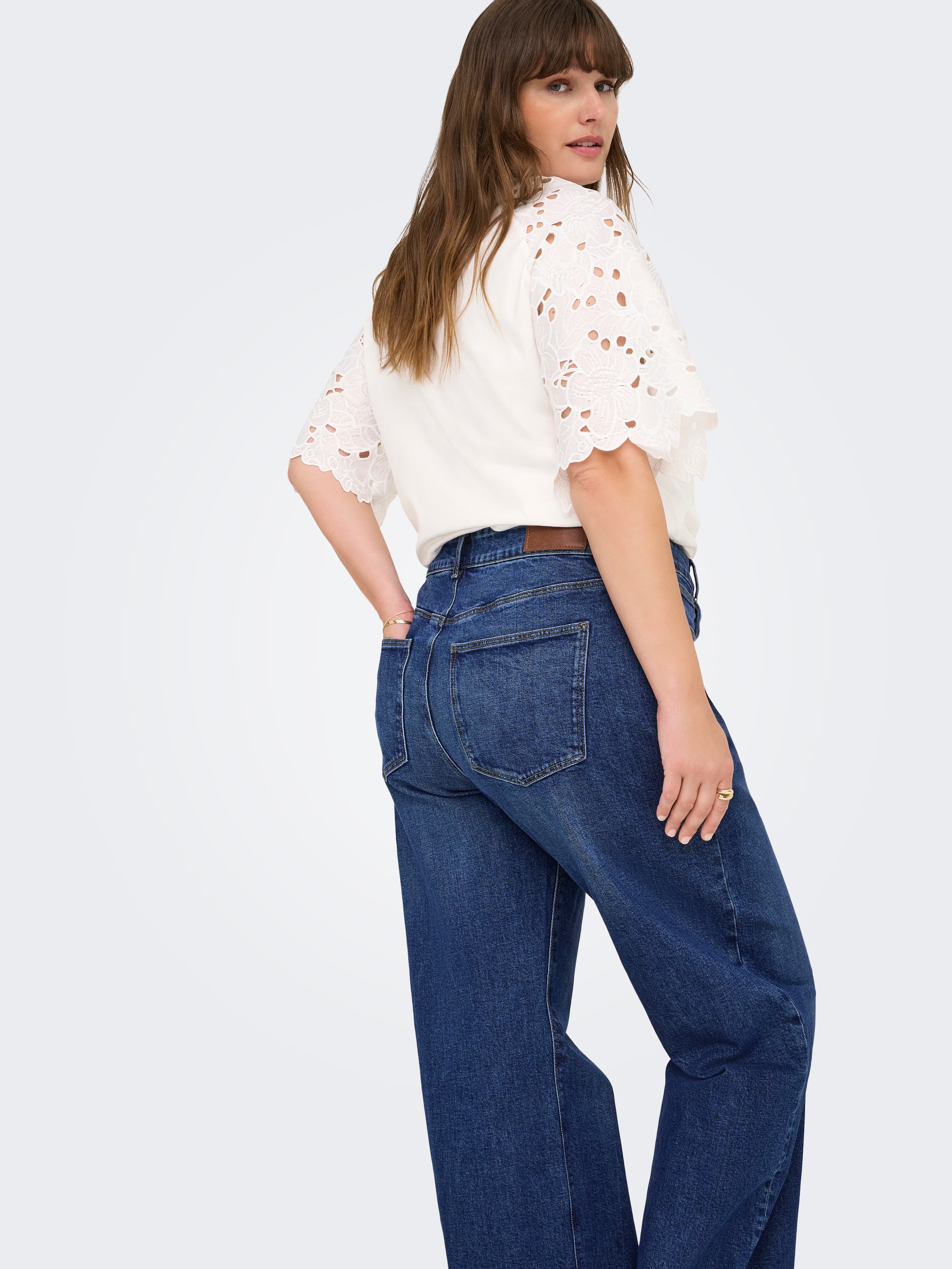 ONLY CARMAKOMA High-waist-Jeans »CARJUICY HW WIDE LEG REA255«