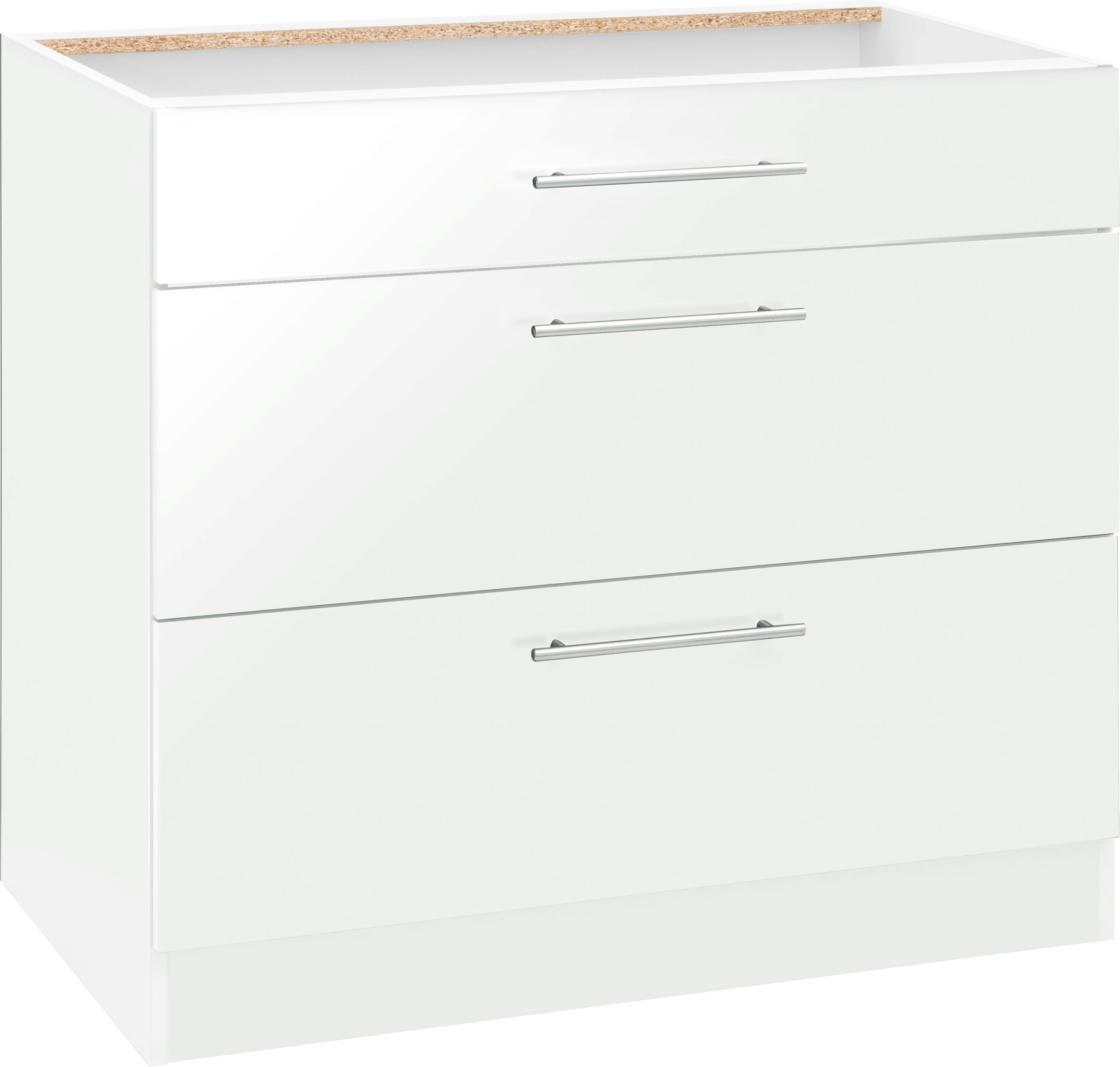 wiho Küchen Unterschrank »Cali, TOPSELLER« 90 cm breit, mit 2 großen Auszügen ohne Arbeitsplatte