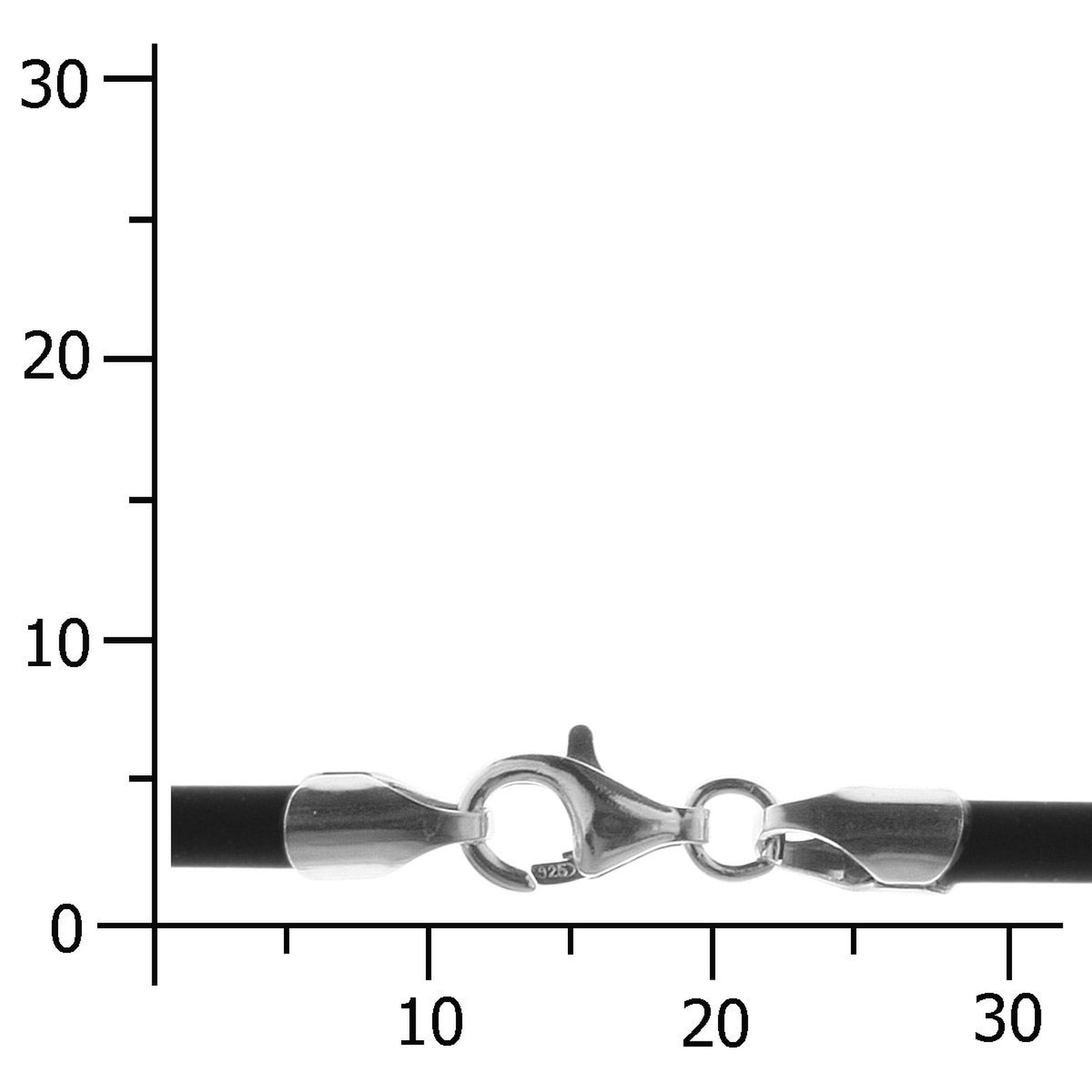 OSTSEE-SCHMUCK Halsreif »- Kautschuk 3,0 mm - Kautschuk - ,«