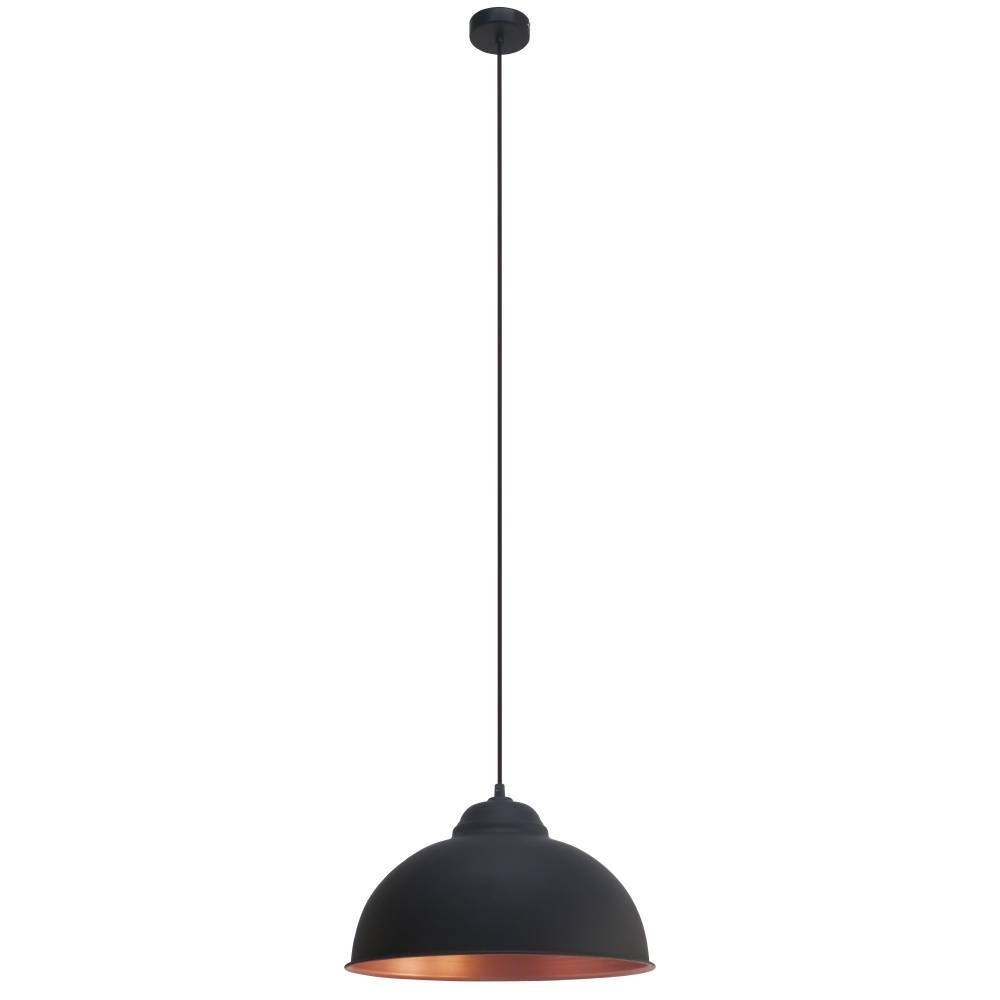 EGLO Hängeleuchte »TRURO 2 Hängelampe, Esstischlampe, Stahl, schwarz, kupfer, E27« E27 1 Stk. Wohnzimmerlampe, 1 flammig, Vintage, Industrial, Retro, 110x37cm