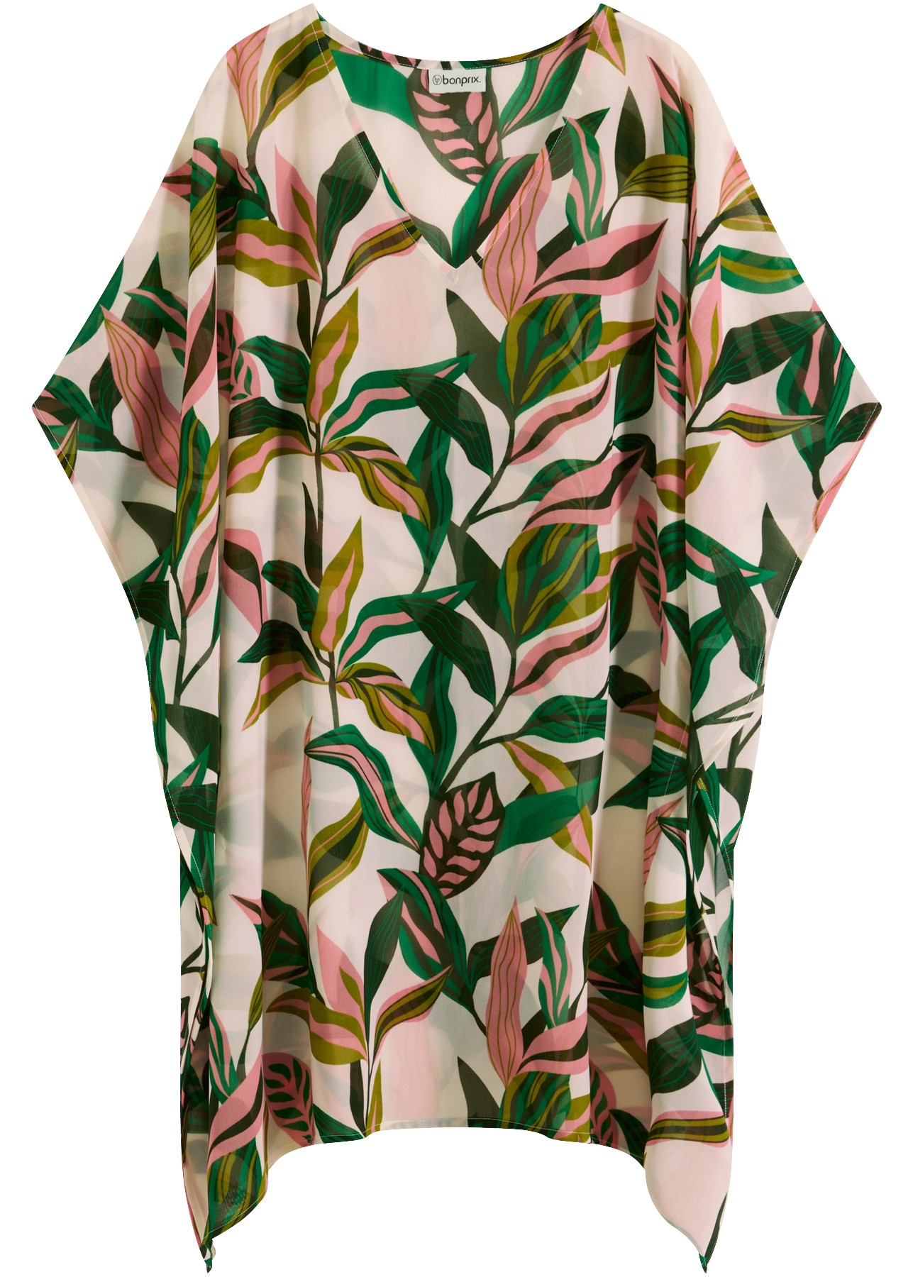 bonprix Tunikakleid aus Polyester, transparenter Stoff, Oversize-Passform, Kurzarm-Design